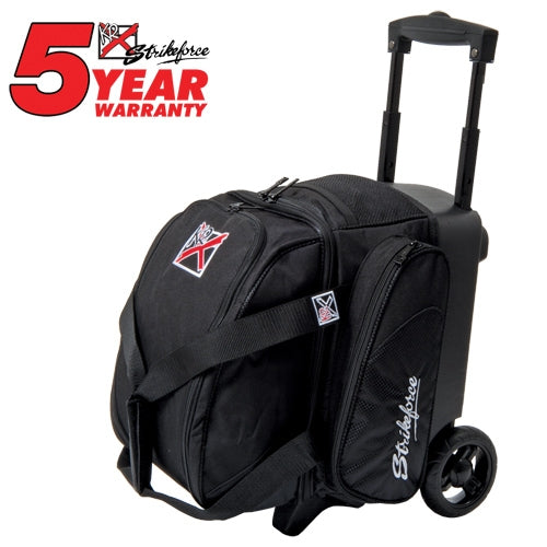 KR Strikeforce Cruiser Black Single Bowling Ball Roller Bag - Durable & Lightweight Bowling Accessory for League Play & Practice - Perfect for Travel & Tournament Use