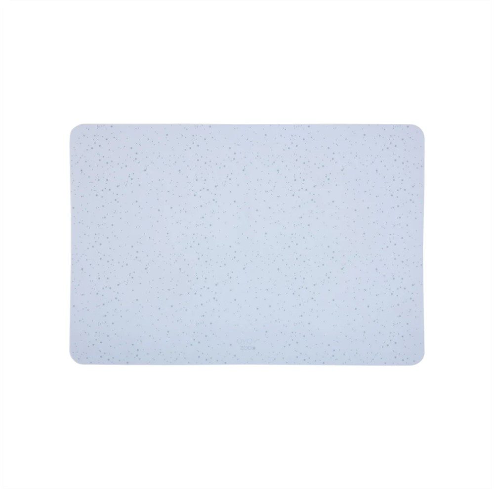 OYOY ZOO Koko Dog Bowl Mat - Non-Slip Pet Feeding Mat for Dogs & Cats, Waterproof & Easy to Clean, Ice Blue - Perfect for Kitchen, Laundry Room or Outdoor Use