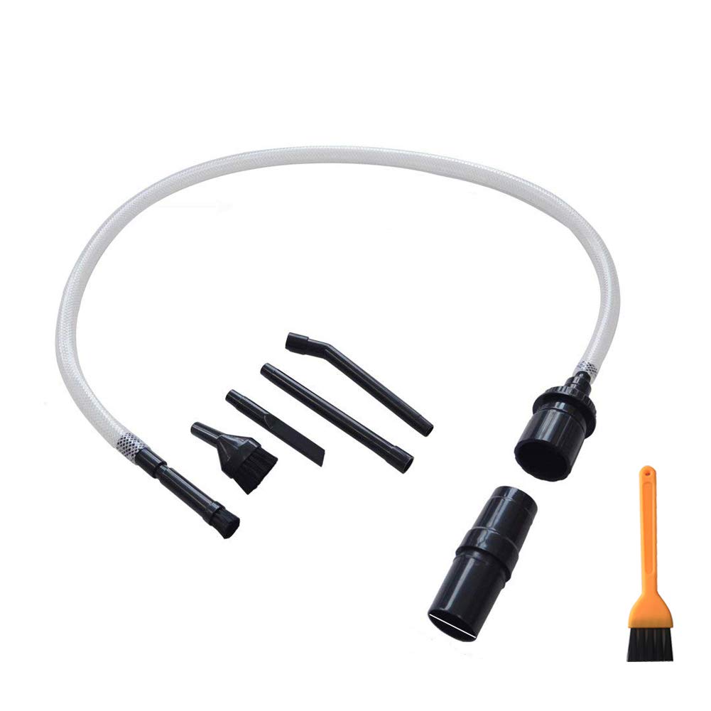 EZ SPARES 7-Piece Micro Vacuum Attachment Kit - Universal Vacuum Cleaner Accessories for Keyboard, Crevice & Tight Space Cleaning - Perfect for Home, Office & Car Detailing