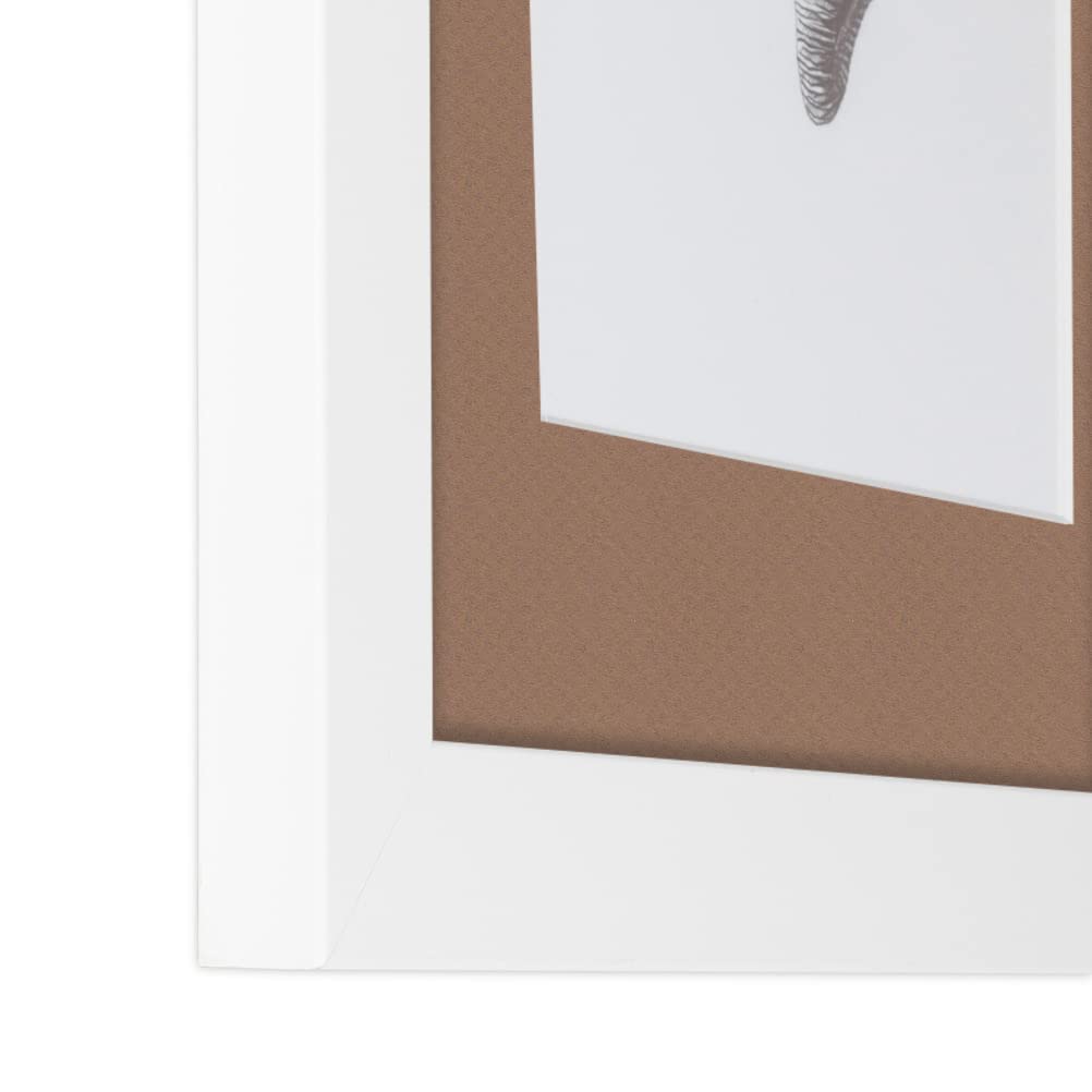 ArtToFrames 24x36 Inch Satin White Picture Frame with 2 Inch Single Sandpiper Mat - Premium Wall Decor for Photos, Posters & Artwork - Perfect for Living Room, Bedroom or Office Display