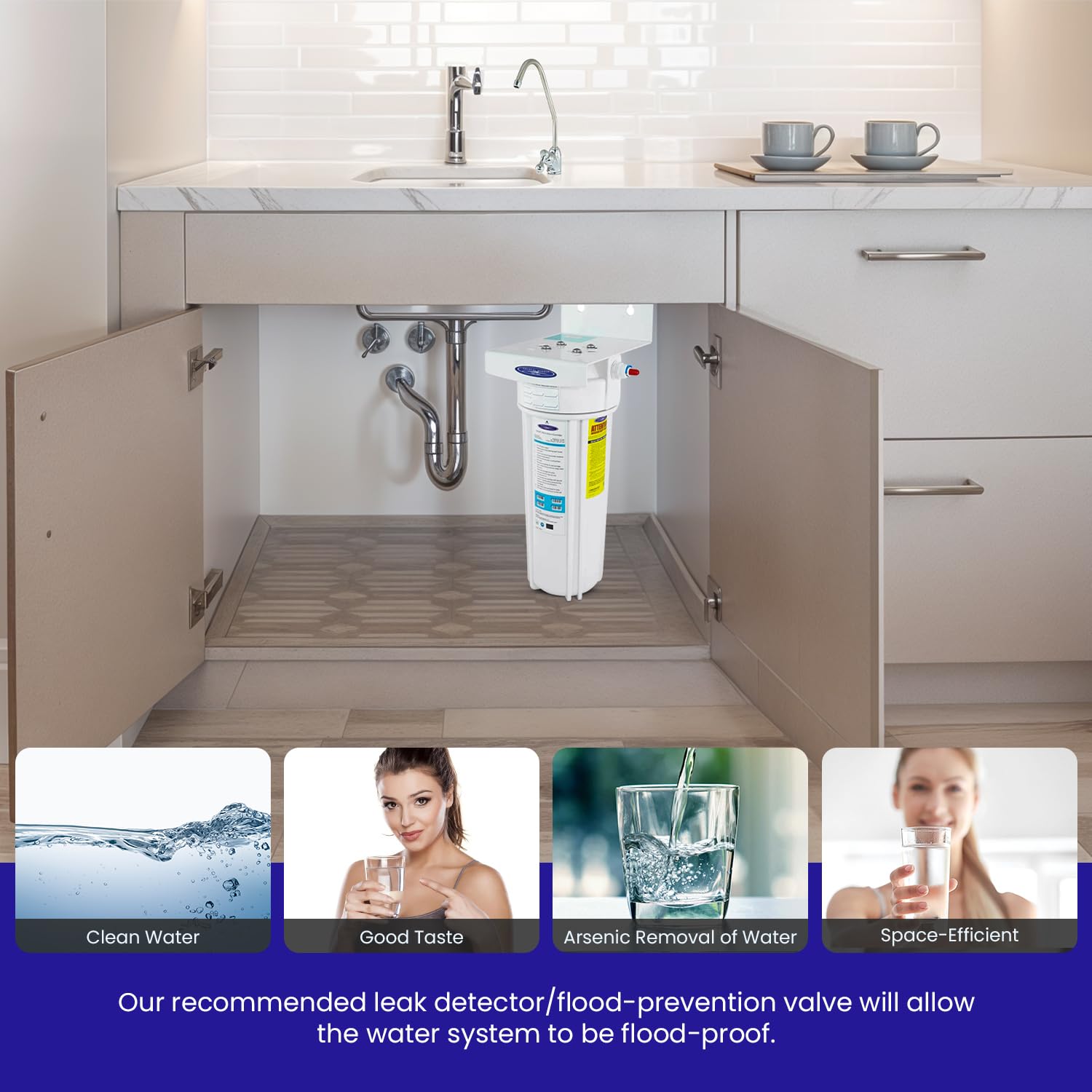 Smart Single Under Sink Water Filter System for Arsenic Removal | Pure Drinking Water for Home & Office | NSF Certified Filtration