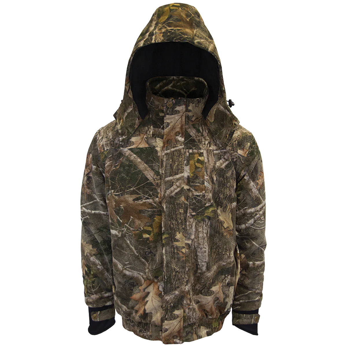 TrueTimber H2O Waterproof Windproof Fleece Jacket for Men - Warm Winter Outdoor Hunting & Hiking Coat for Cold Weather
