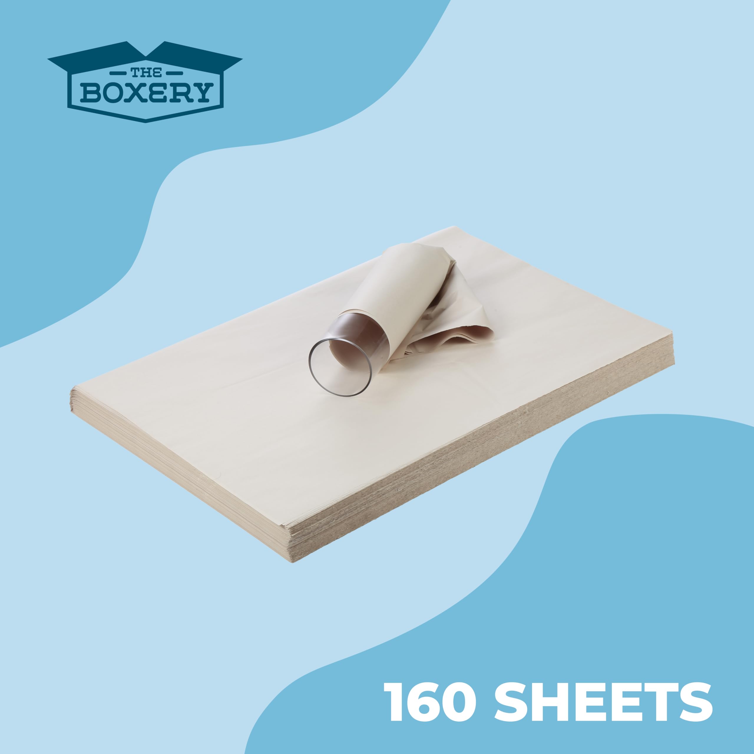 The Boxery Newsprint Packing Paper Sheets for Moving - 160 Sheets, 24