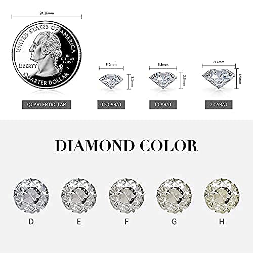 2.66-3ct Moissanite Engagement Ring for Women, 18K White Gold Plated Silver Three Stone Ring, D Color VVS1 Clarity - Perfect for Wedding, Proposal, Anniversary & Promise Gifts (Ideal for Bridal Jewelry & Special Occasions)