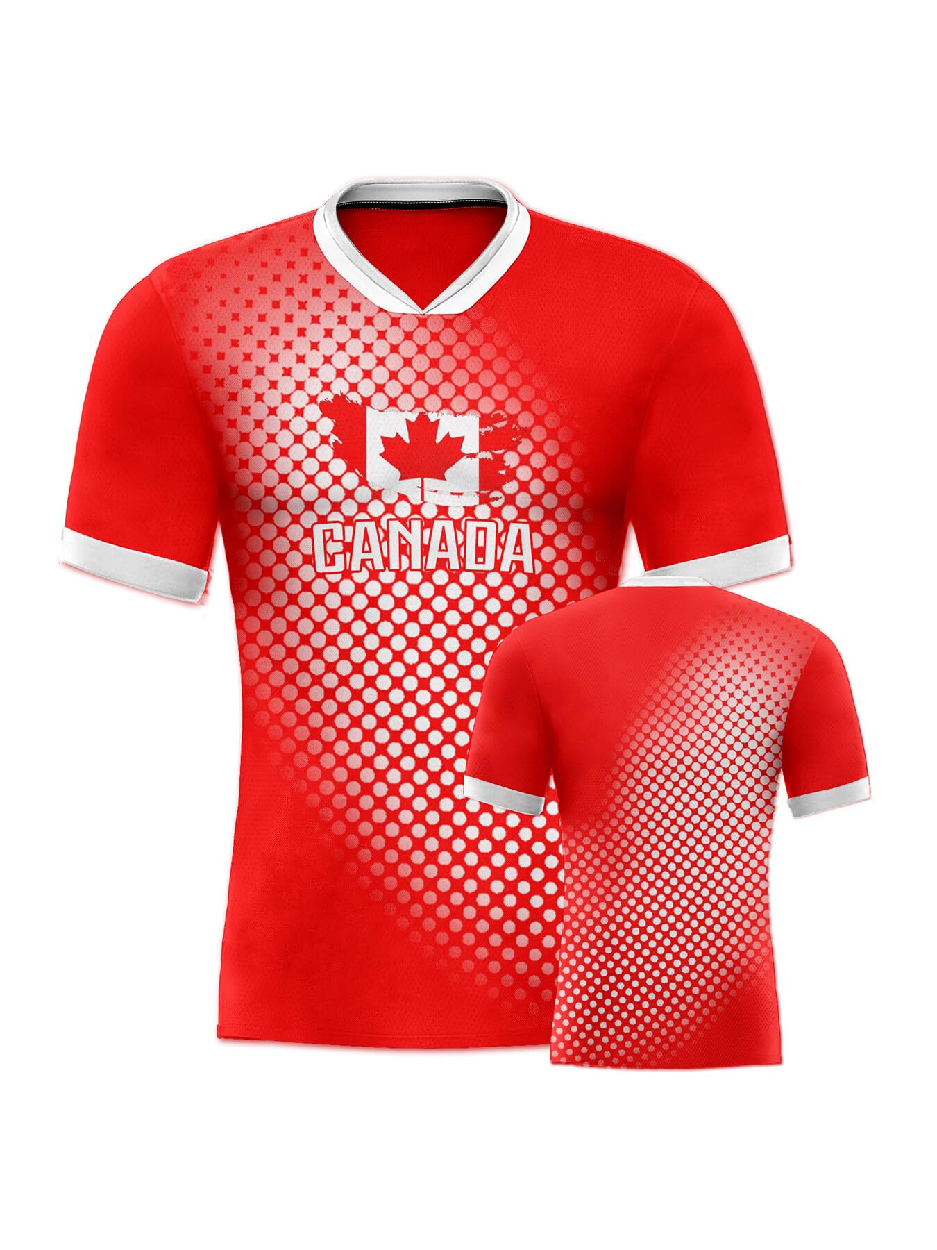 USA Soccer Jersey with Flag & Polka Dot Design - Men's Fashion Soccer Uniform Shirts for Fans (Sizes S-3XL) - Perfect for Game Day, Fan Events & Soccer Gifts