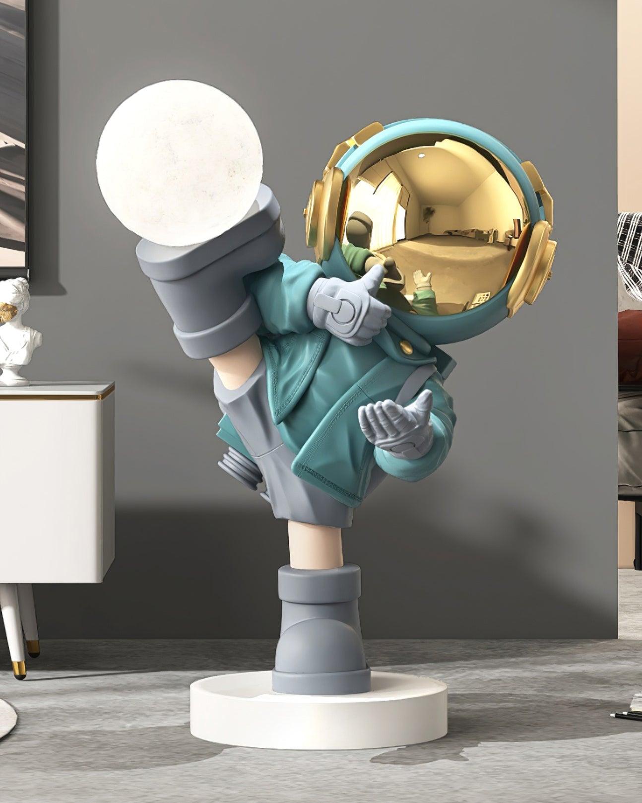 Effort Astronaut Rechargeable LED Floor Lamp with Built-in Battery - Perfect for Bedroom, Living Room, and Office Lighting