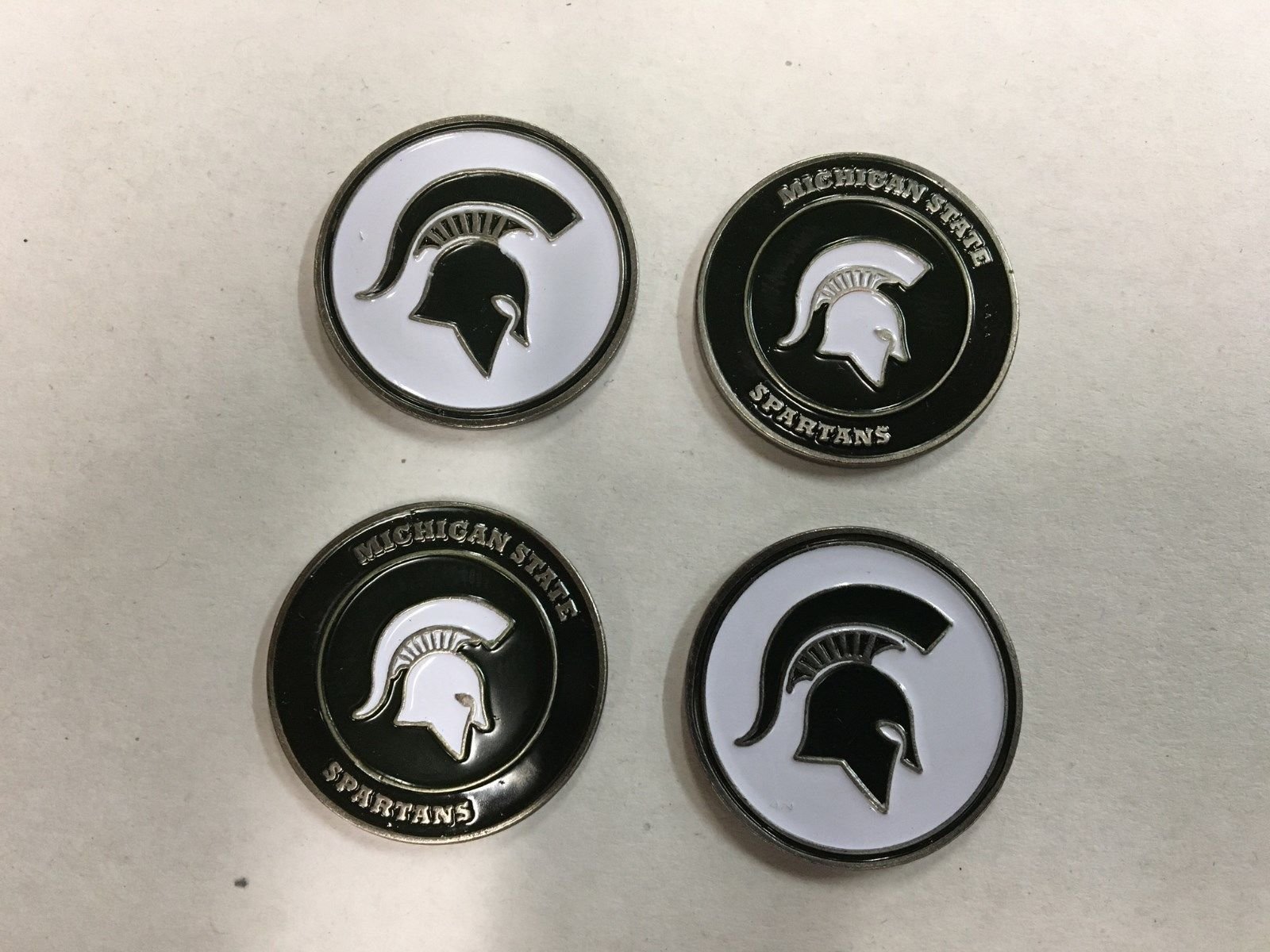 Michigan State Spartans Golf Ball Markers 4-Pack - Durable College Team Logo Ball Markers for Golfers - Perfect for MSU Fans, Golf Tournaments & Gifts