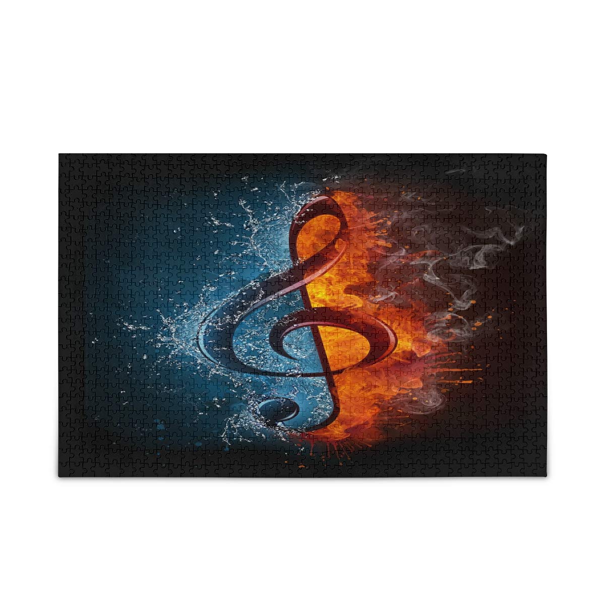 Qilmy 1000 Piece Jigsaw Puzzle - Musical Fire Notes Design, Educational Brain Teaser & Stress Relief Game for Kids & Adults | Perfect for Family Game Night, Classroom Activities & Relaxation Therapy