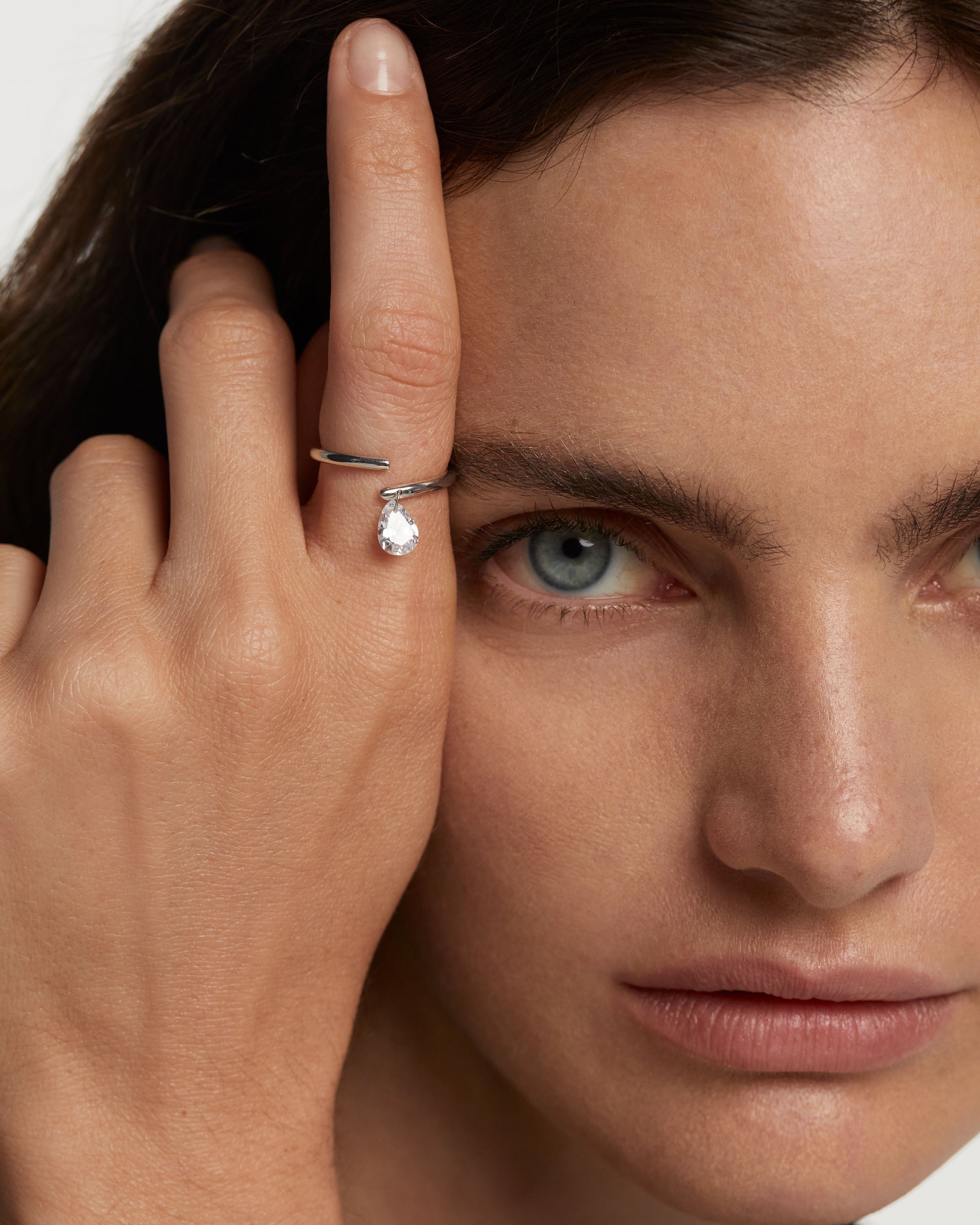 Aqua Solitaire Silver Ring for Women - Elegant Minimalist Sterling Silver Ring - Perfect for Everyday Wear, Gift Giving & Special Occasions
