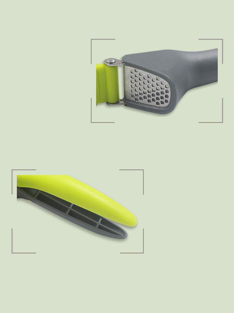 WOIWO Stainless Steel Garlic Press - Manual Kitchen Gadget for Easy Garlic Puree - Durable & Simple Household Garlic Crusher - Perfect for Cooking, Baking, and Meal Prep
