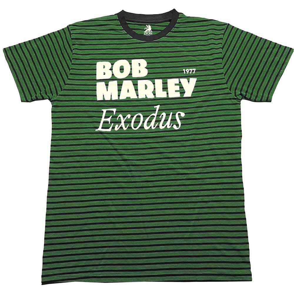 Bob Marley Exodus Unisex T-Shirt - Striped Reggae Music Vintage Style Cotton Tee for Men & Women | Perfect for Concerts, Festivals & Casual Wear