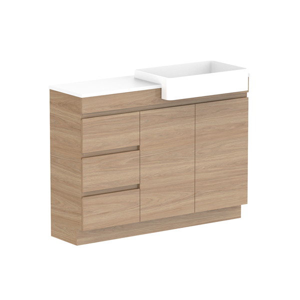 ADP Glacier Pro Semi Recessed Vanity Set with Solid Surface Top - 24
