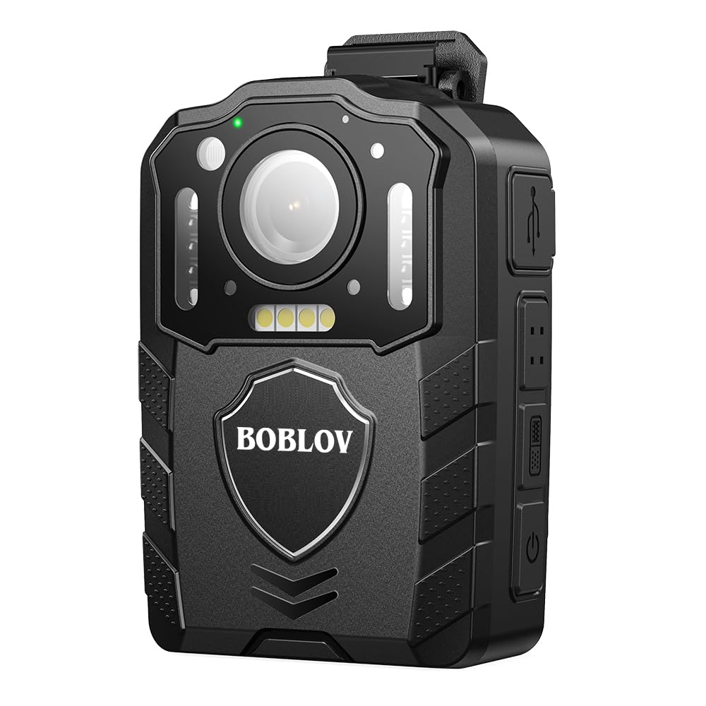 BOBLOV KJ25 1080P Body Camera with Night Vision, 128GB Storage, 13-Hour Video Recording - Ideal for Police, Law Enforcement, Security Guards & Pet Walking (Waterproof & Durable)