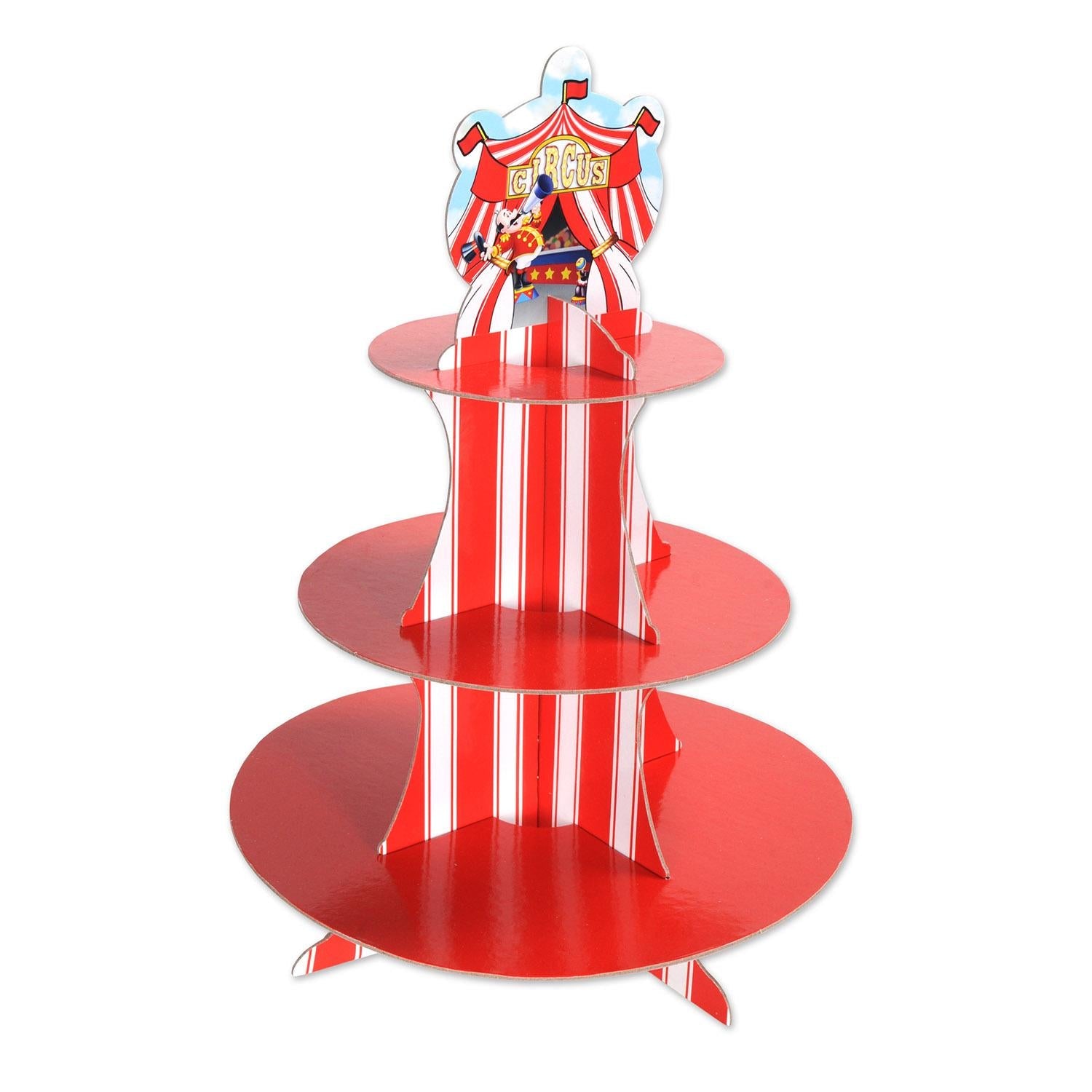 12 Pack Beistle Circus Tent Party Cupcake Stand - Colorful Cupcake Tower for Birthday, Baby Shower & Carnival Events - Perfect for Dessert Displays at Themed Parties