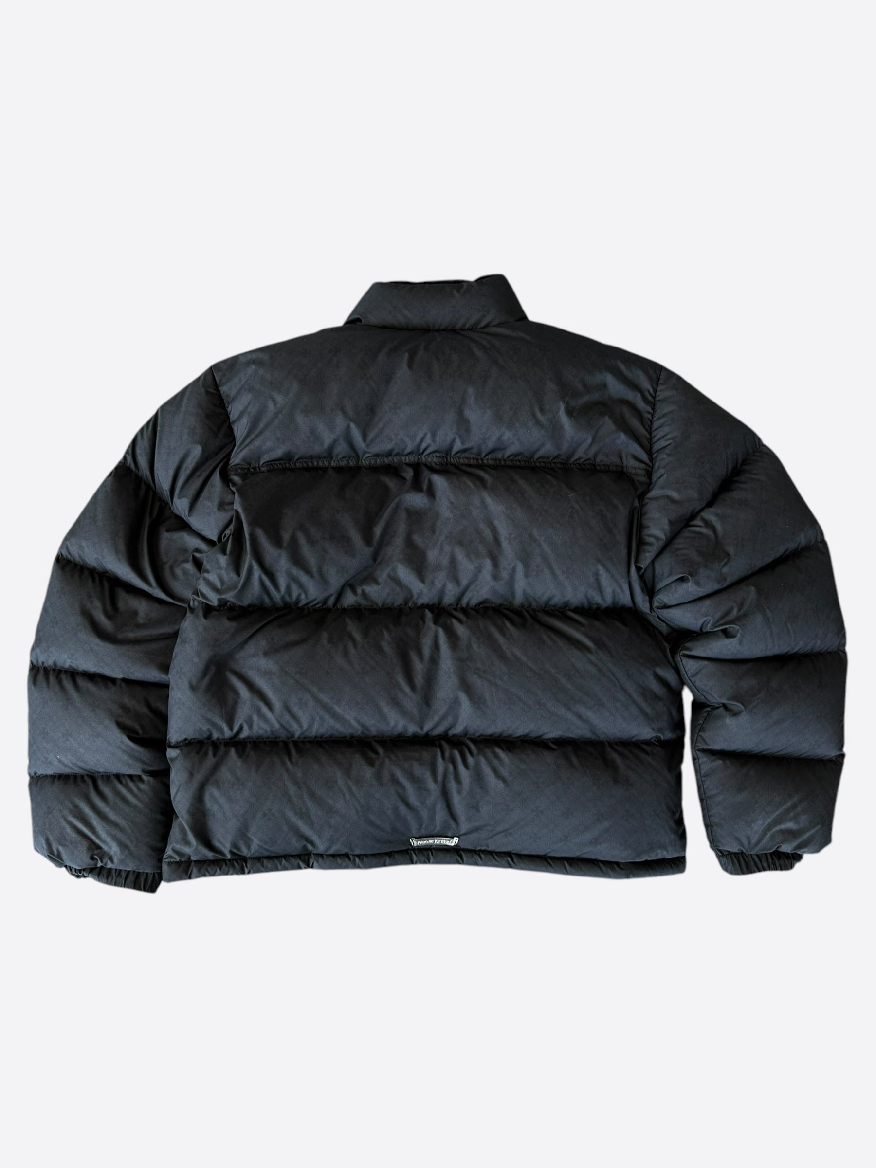 Chrome Hearts Black Cross Jacquard Puffer Jacket - Stylish Winter Coat for Men & Women | Perfect for Streetwear Fashion & Cold Weather Outfits