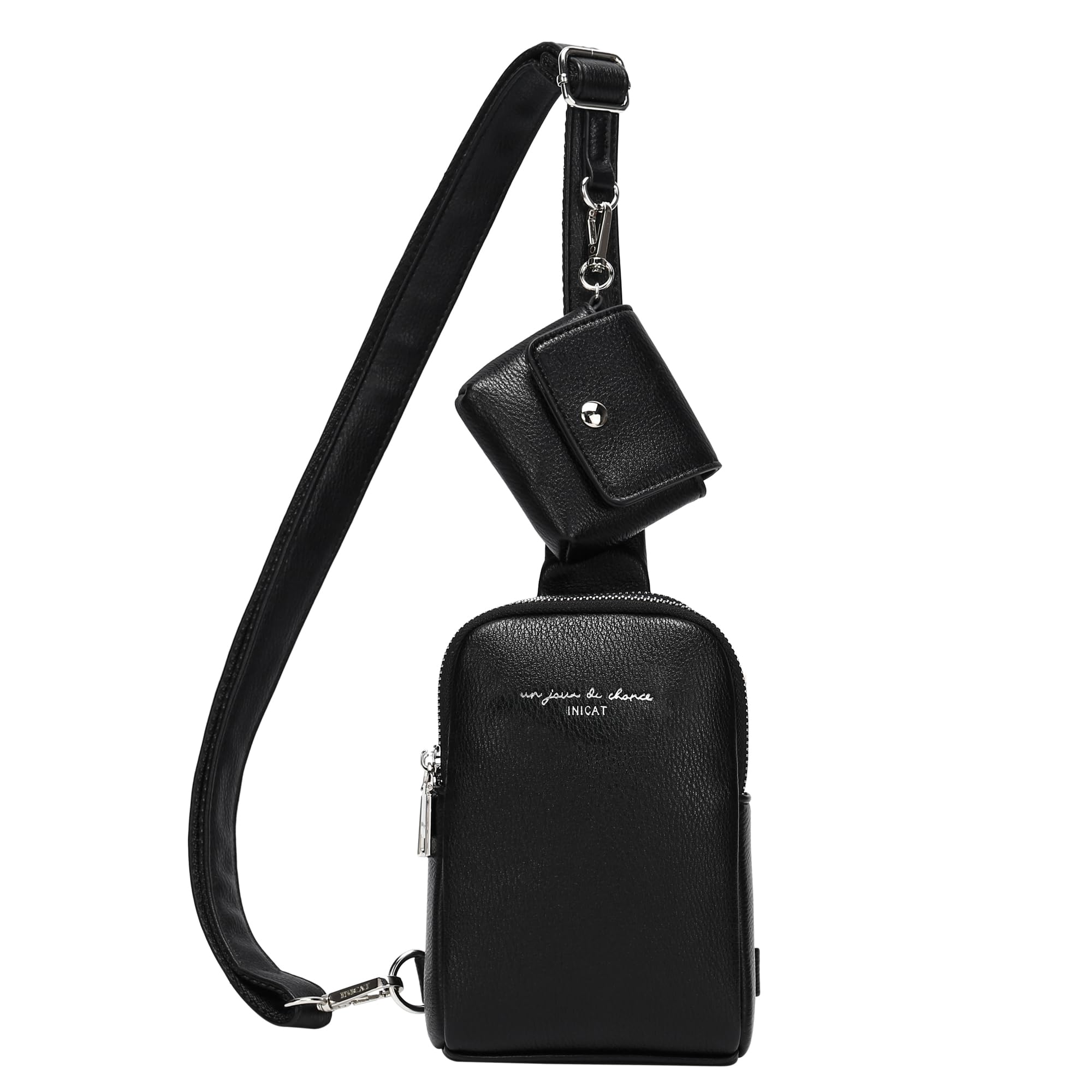 INICAT Genuine Leather Crossbody Bag for Women - Small Sling Bag with Adjustable Strap, Fashionable Fanny Pack Purse - Perfect for Travel, Shopping & Daily Use
