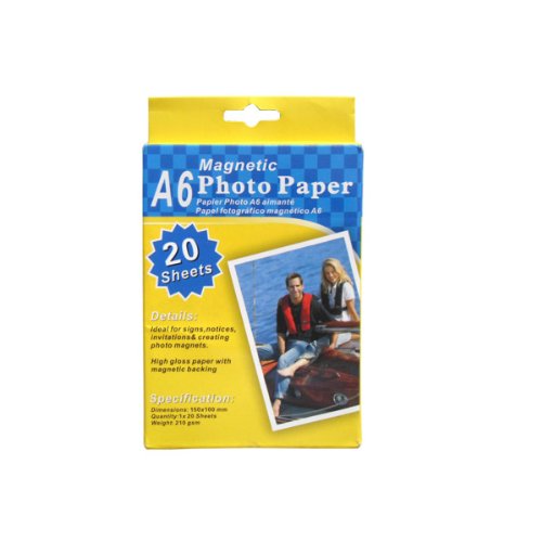 Magnetic Photo Paper - 20 Sheets for Fridge, Whiteboard & Office Decor - High Quality Printable Magnetic Sheets for Photos, Notes & DIY Crafts