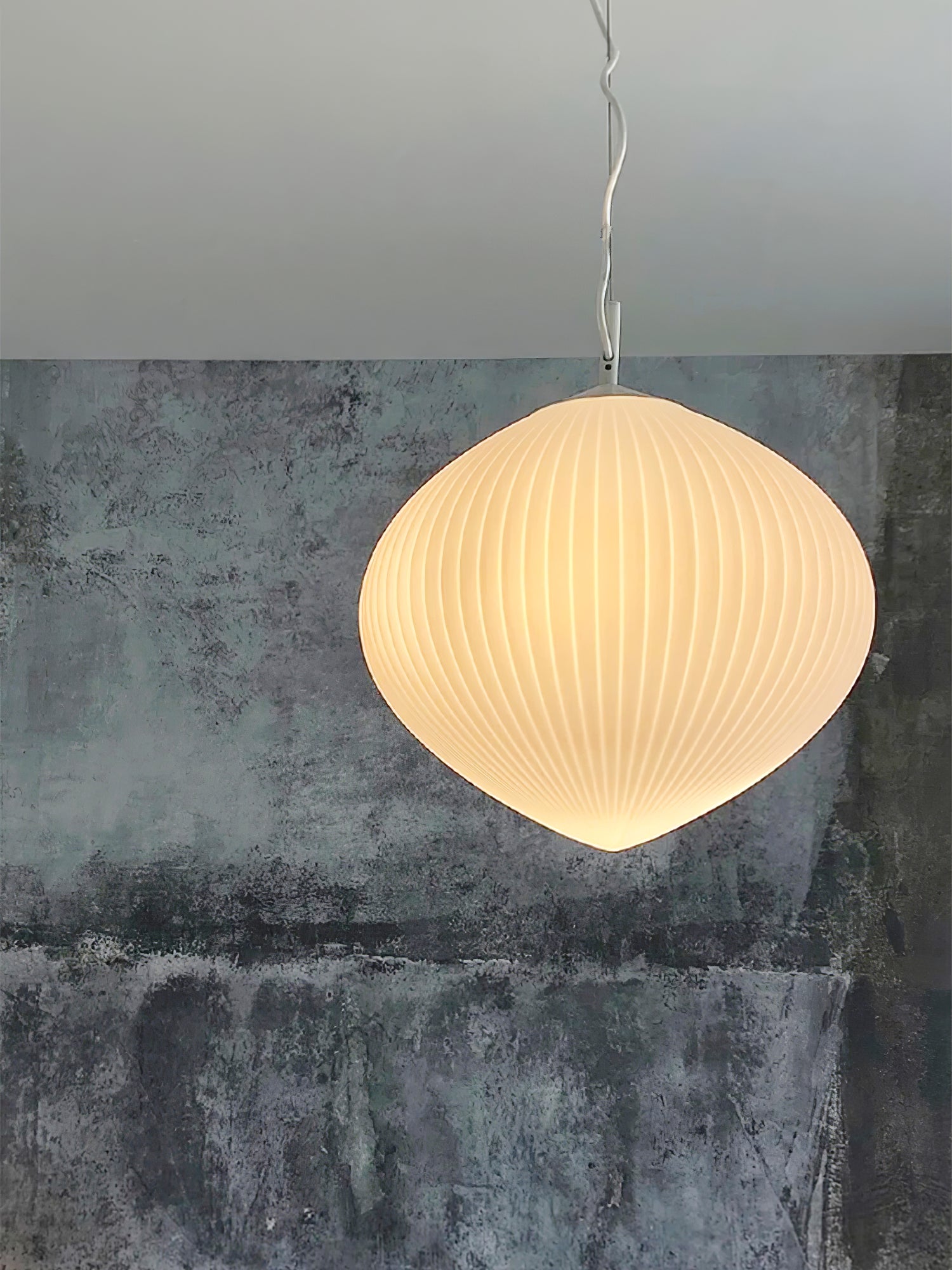 Modern Lamella Pendant Light - Adjustable LED Hanging Fixture for Kitchen Island, Dining Room & Bedroom Lighting - Dimmable Industrial Chandelier with Wooden Slats