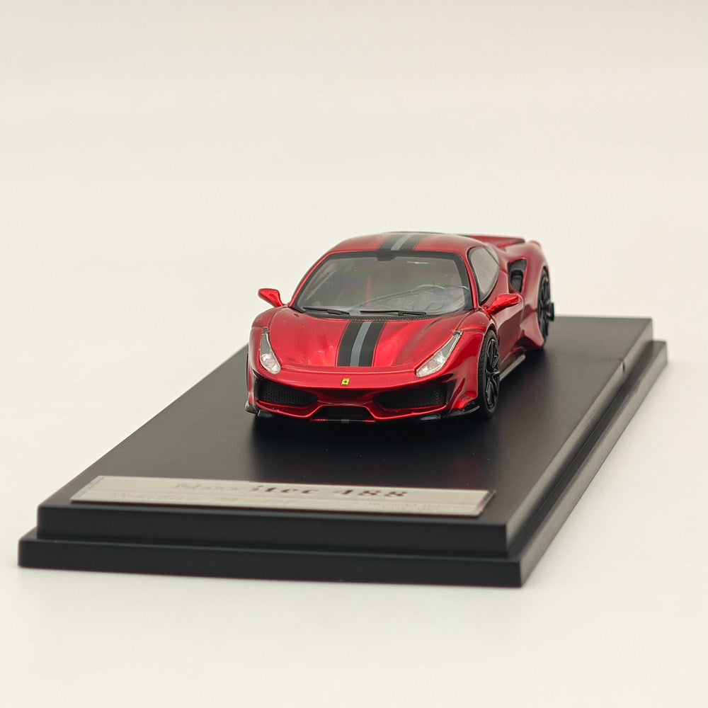 1:64 Scale Ferrari Novitec 488 Pista Red Diecast Model Car - Super Detailed Racing Sports Collectible for Display, Gifts & Car Enthusiasts