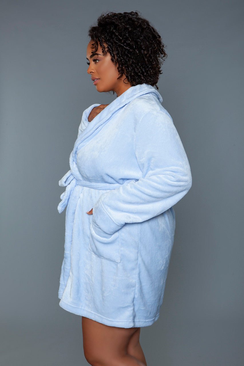 BeWicked Women's Kaylee Robe 2259 - Sexy Lingerie Robe for Women, Soft Satin Kimono with Lace Trim, Plus Size Nightwear - Perfect for Boudoir, Bridal Shower & Romantic Nights