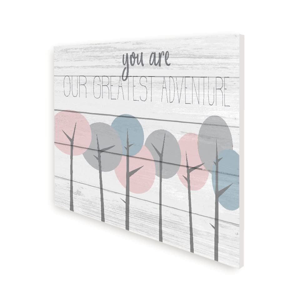 You Are Our Greatest Adventure Nursery Wall Sign - 12x18 Inch Wooden Decor for Baby & Kids Room - Perfect for Baby Showers, Birthdays & Nursery Decorations