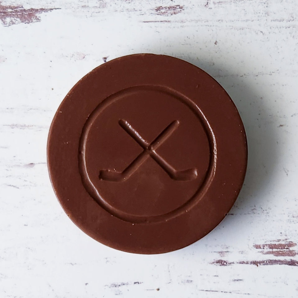 Delicious Chocolate Hockey Puck - Rich Dark Chocolate Hockey Puck Treats for Sports Fans & Gifts - Perfect for Hockey Games, Parties & Holiday Gifts