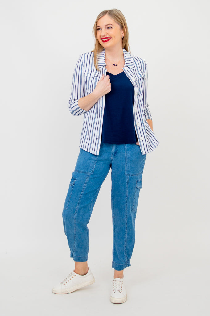 Fergie Women's Tencel Denim Pants - Comfortable High-Waisted Stretch Jeans for Work, Travel & Casual Wear