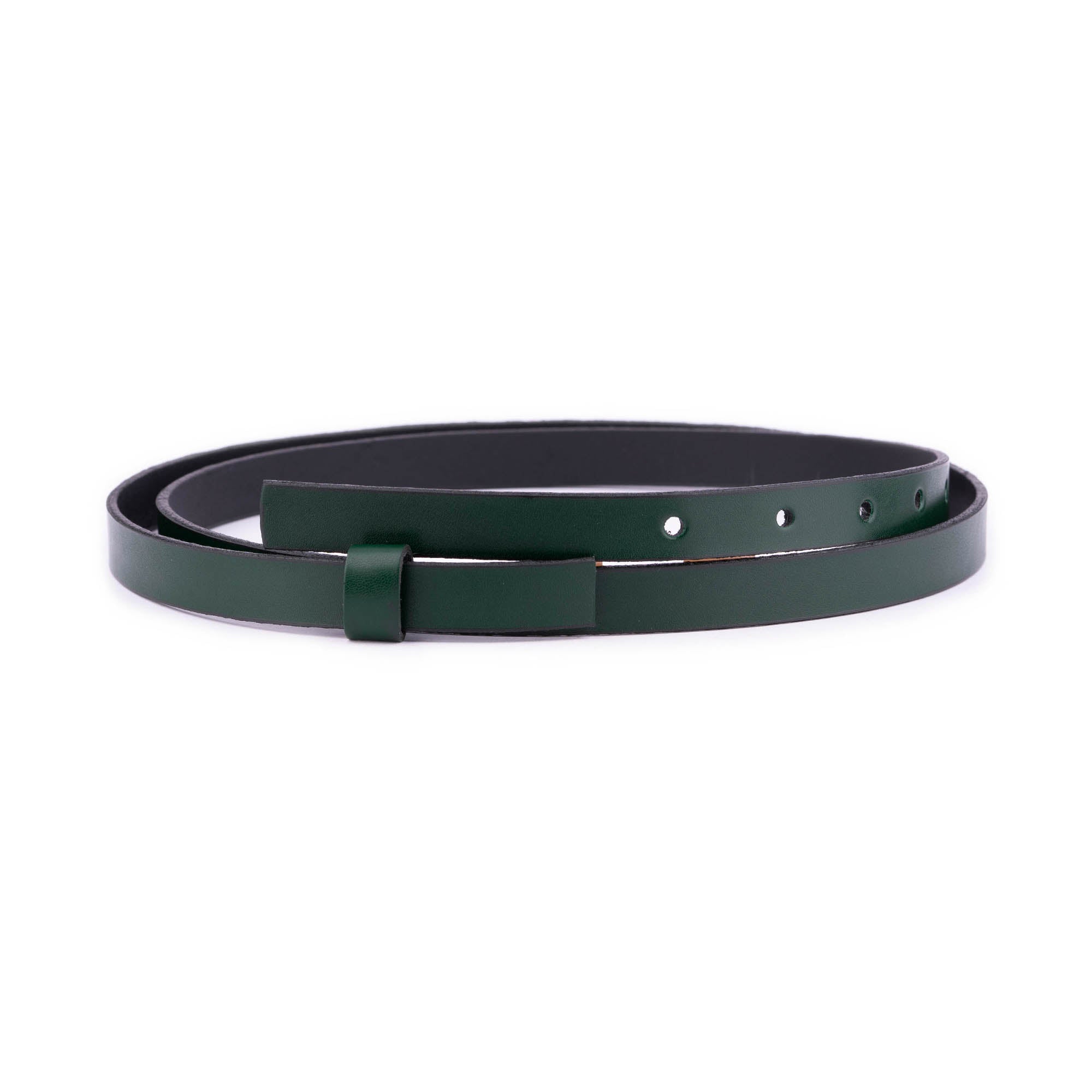 1.5 cm Forest Green Genuine Leather Belt Strap for Versace Buckles - Women's Replacement Band - Perfect for Casual, Office & Formal Outfits