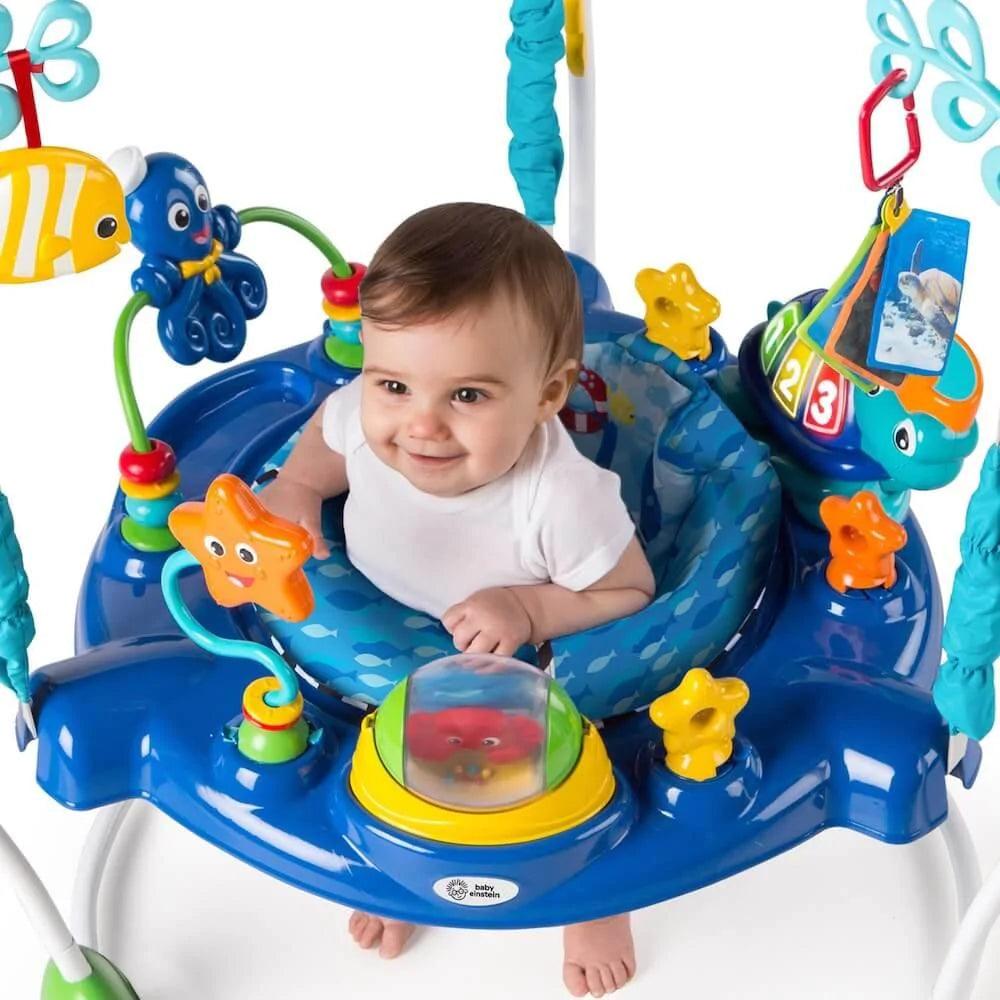 Baby Einstein Neptune's Ocean Discovery Activity Jumper - Interactive Baby Toy with Lights & Music for Early Learning Development - Perfect for Playtime, Sensory Stimulation & Motor Skills Growth