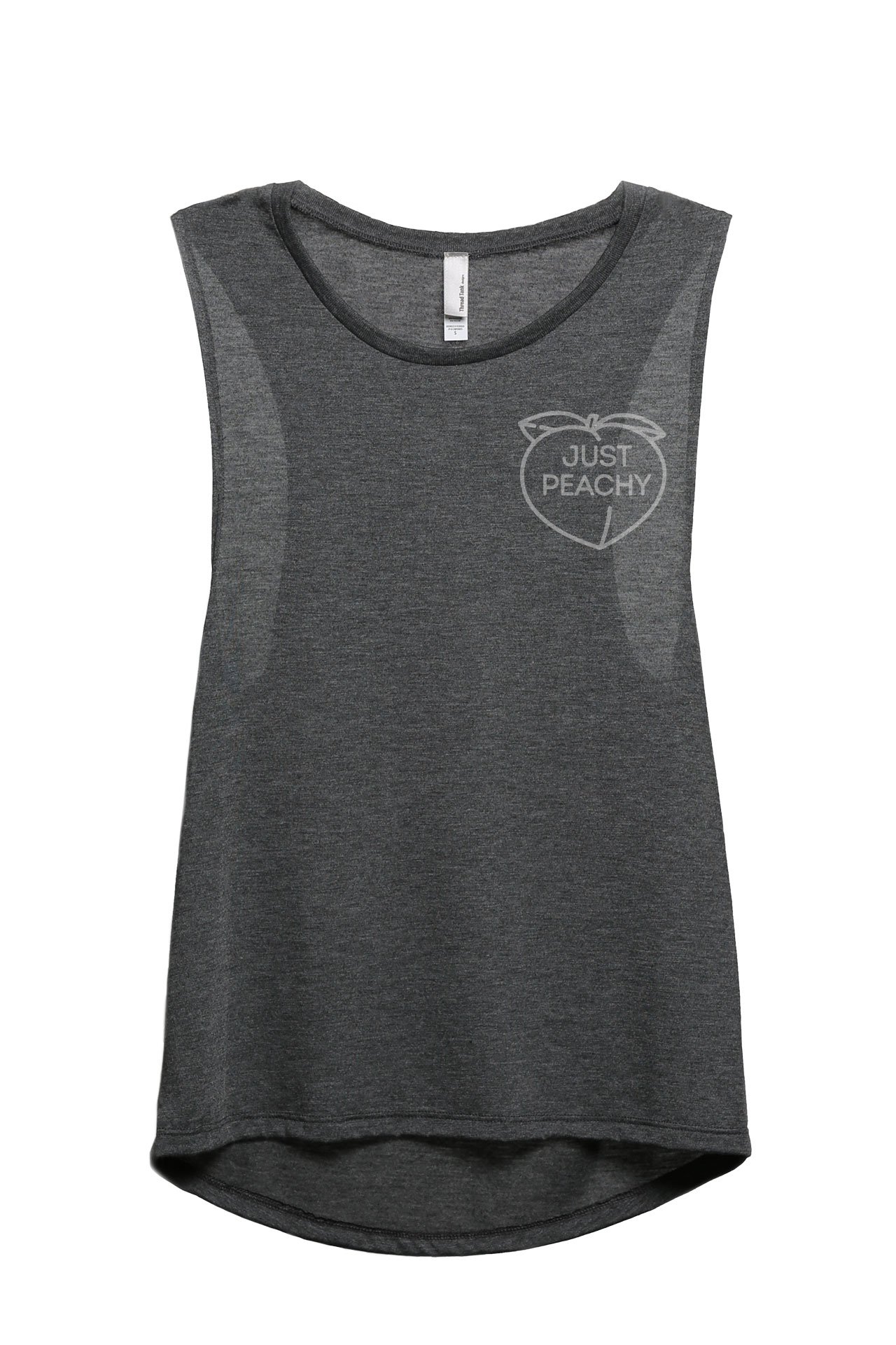 Just Peachy Women's Fashion Sleeveless Muscle Tank Top Tee - Soft Stretchy Workout Shirt for Gym, Yoga & Summer Outfits