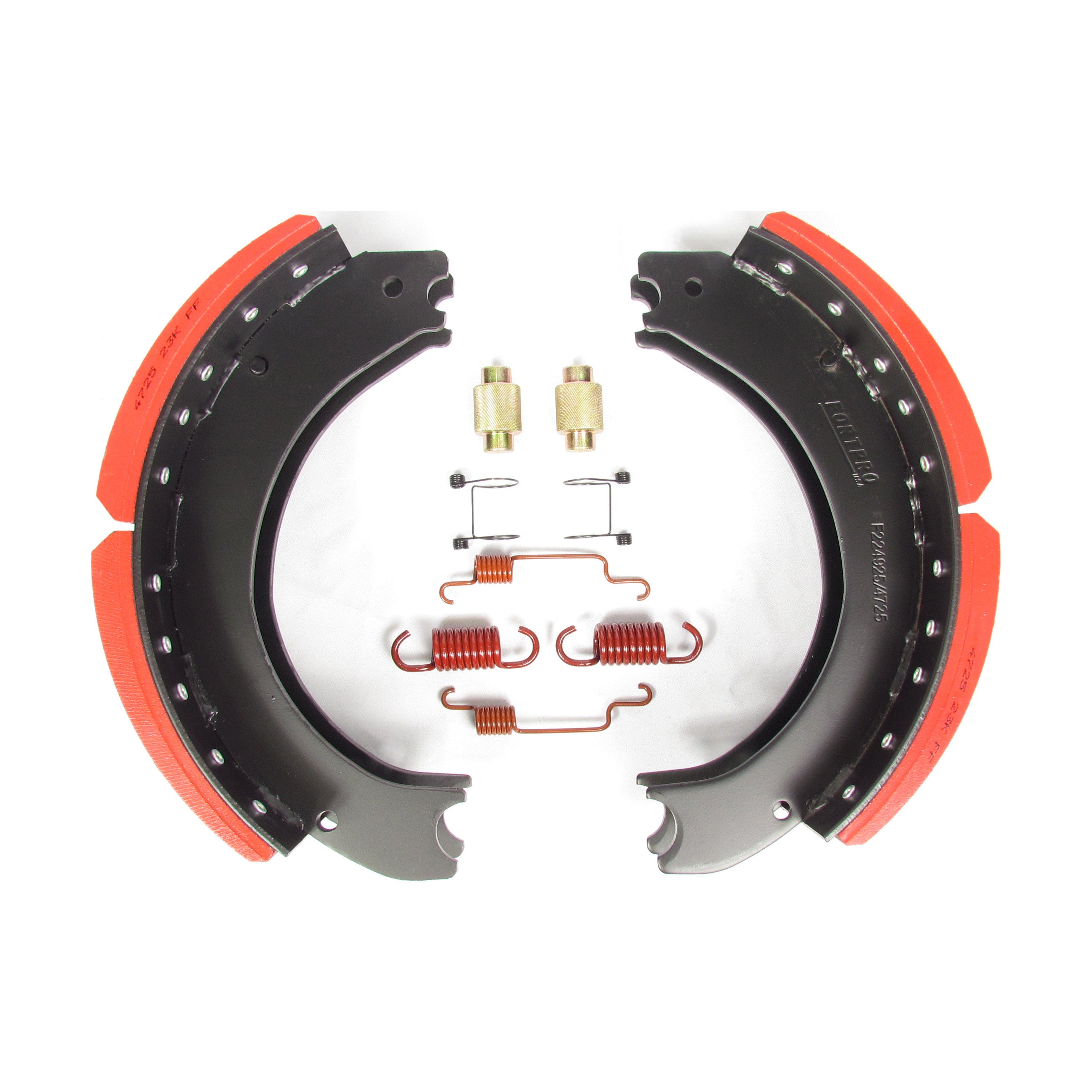 Fortpro 4725E Front Brake Shoe Box Kit - Heavy Duty 23K GAWR, 16.5