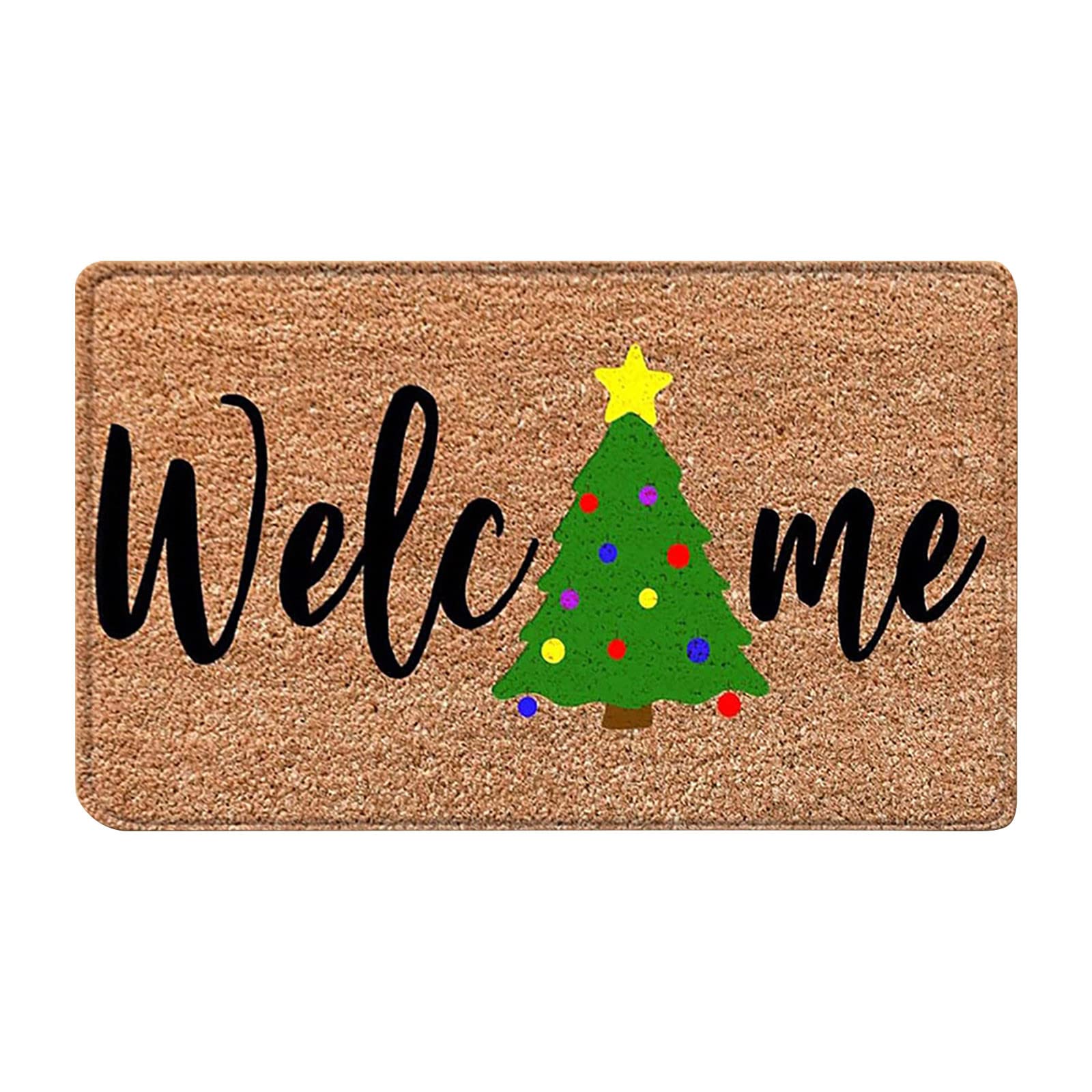 6#WC Holiday Christmas Door Mat - Non-Slip Kitchen Rug, Bedroom & Living Room Carpet - Perfect for Festive Home Decor, Entryway & Indoor Use