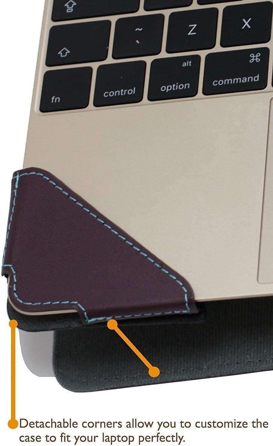 Broonel Purple Leather Laptop Case for Acer Swift 1 SF114-33 14 Inch - Premium Protective Sleeve for Work, Travel & School | Durable PU Leather Cover with Soft Interior Lining