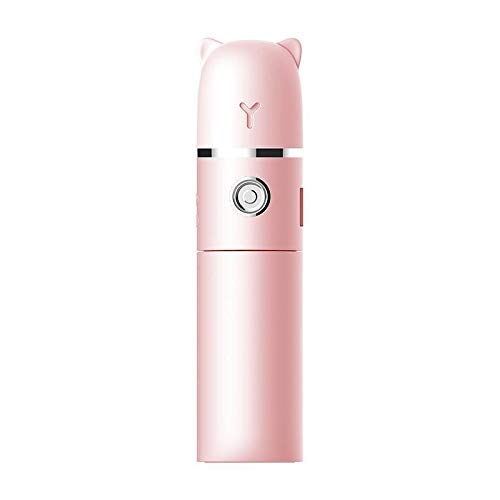 QYER Pink Mini USB Rechargeable Handheld Fan with Flashlight - Portable, Lightweight, and Mute Cooling Fan for Home, Office, Travel, and Outdoor Use