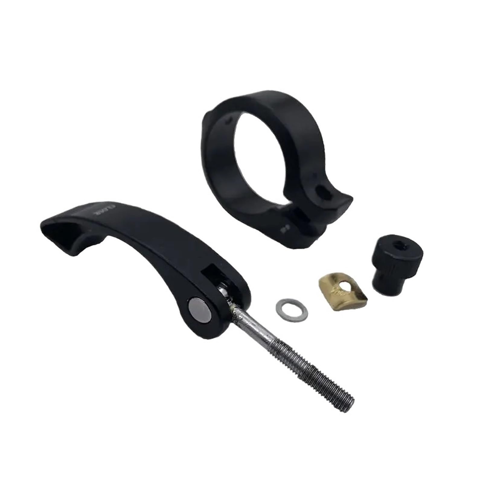 Quick Release Bike Seat Clamp 38.1mm/40mm/40.8mm - Adjustable Aluminum Alloy Seat Post Clamp for Cycling - Secure & Easy Height Adjustment (40.8mm Black) - Perfect for Mountain Bikes, Road Bikes & Commuter Bicycles
