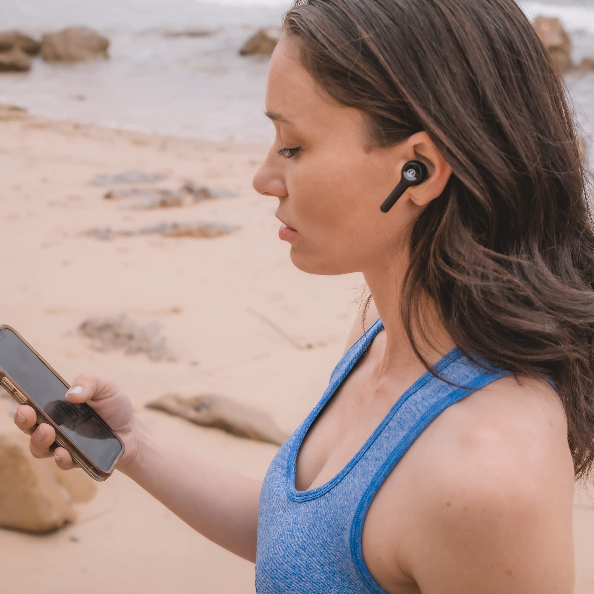 Outdoor Tech Ravens Bluetooth Wireless Earbuds - True Wireless Sports Earbuds with Microphone, Sweatproof & Low Latency for Running, Gym Workouts & Outdoor Activities