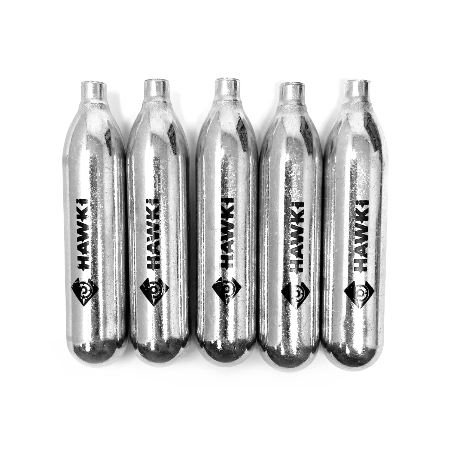 Hawki 12 Gram CO2 Cartridges - Premium Refills for Air Guns, BB Guns, Airsoft Pistols & Paintball Markers - Perfect for Target Shooting, Hunting & Outdoor Sports