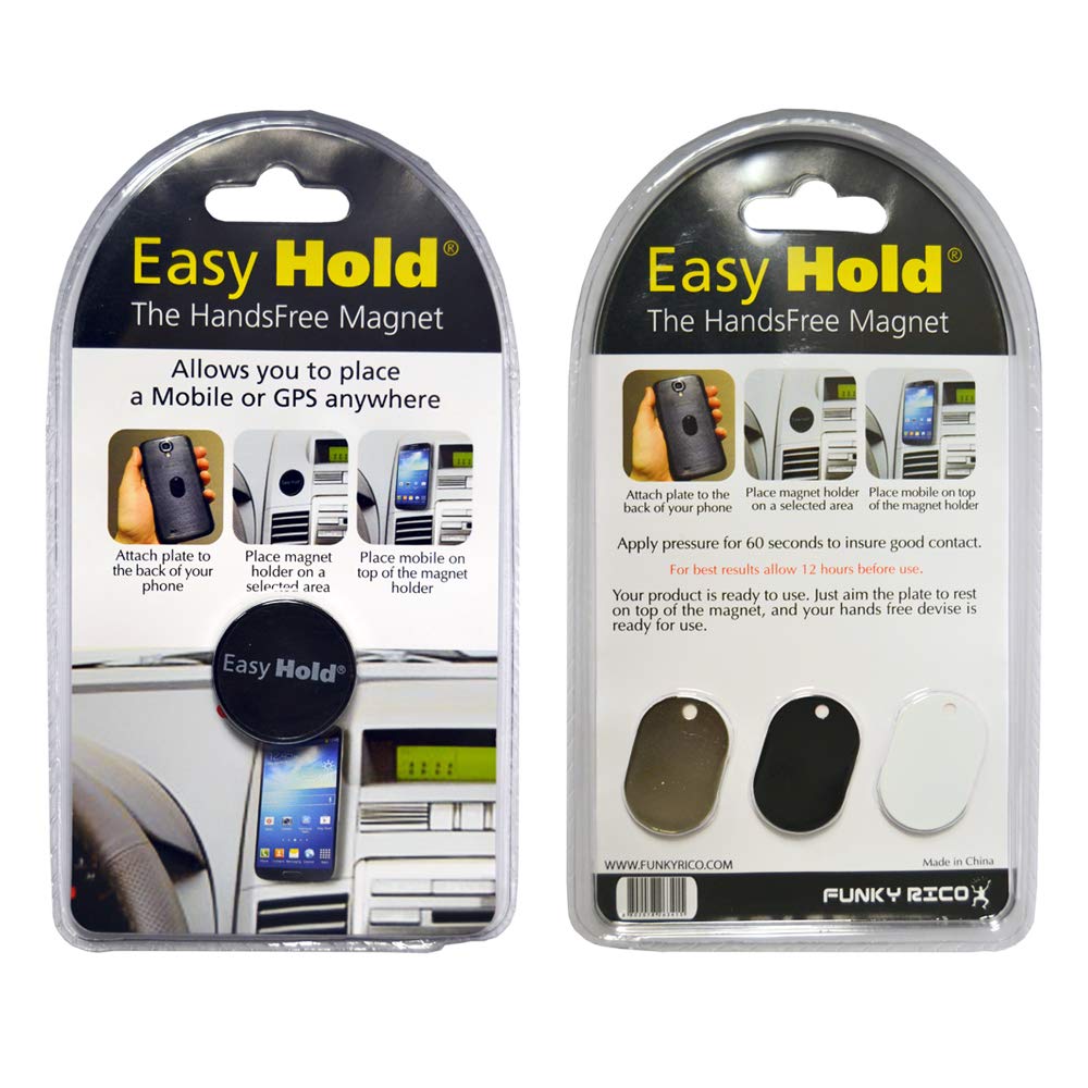 EasyHold Magnetic Cell Phone Holder - Universal Mount for All Phone Sizes (iPhone & Android) - Strong Adhesive for Desk, Wall & Car Dashboard - Perfect for Home Office, Kitchen & Road Trips