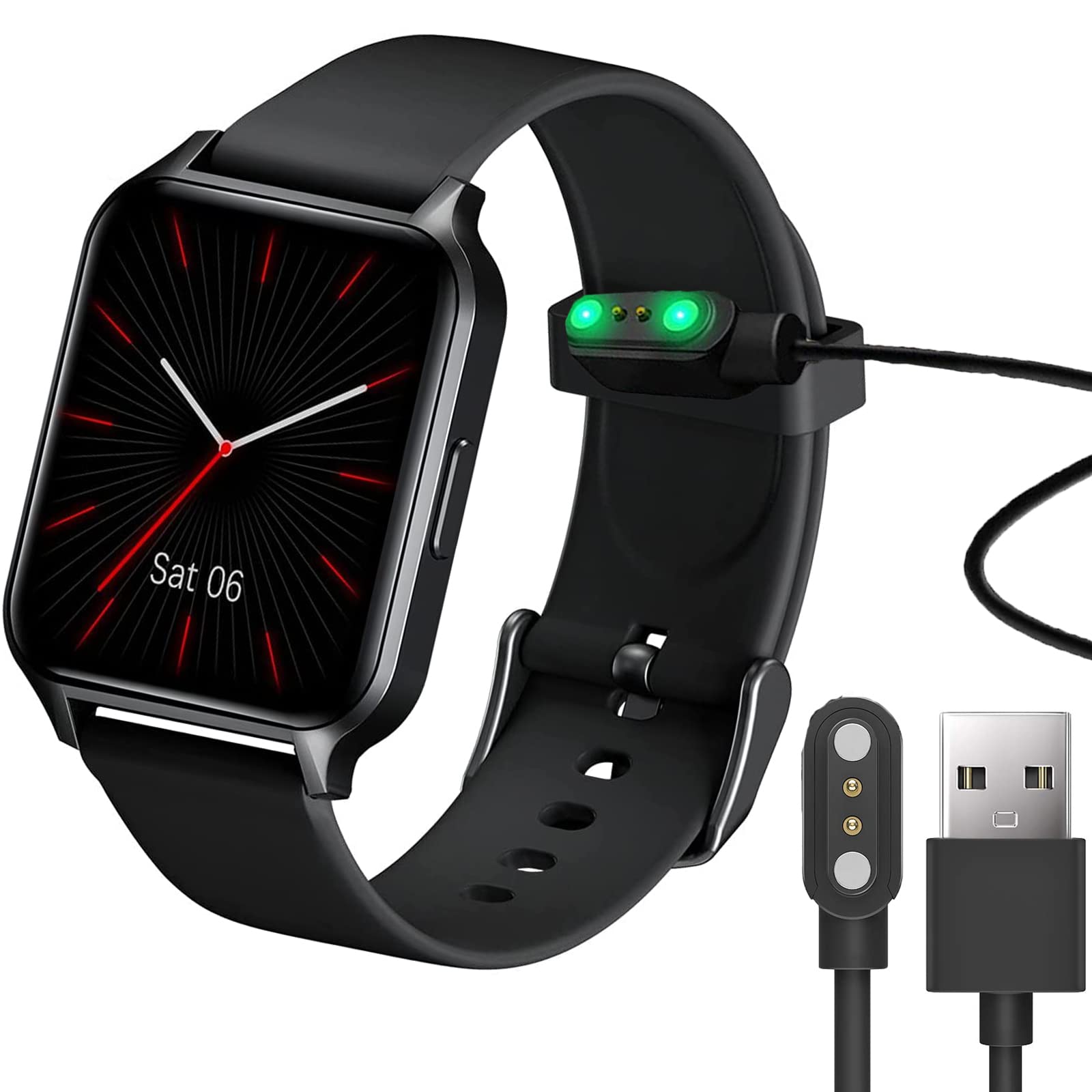 Compatible Magnetic USB Charging Cable for TouchElex Smart Watch & TouchElex 1.75 Smart Watch Harley - Replacement Charger (Black) | Perfect for Home, Office, Travel & Gym Use