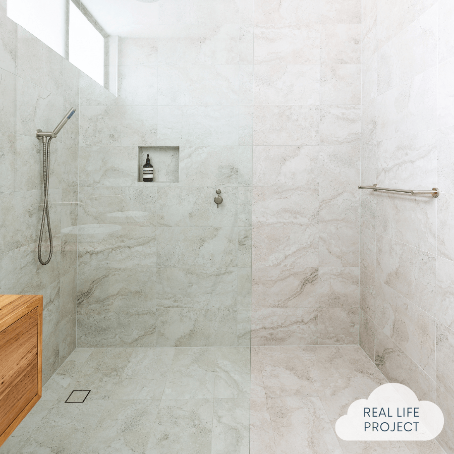 Byron Travertine Look Ivory Matte Tile - Premium Ceramic Floor & Wall Tile for Bathroom, Kitchen, and Living Room Renovation