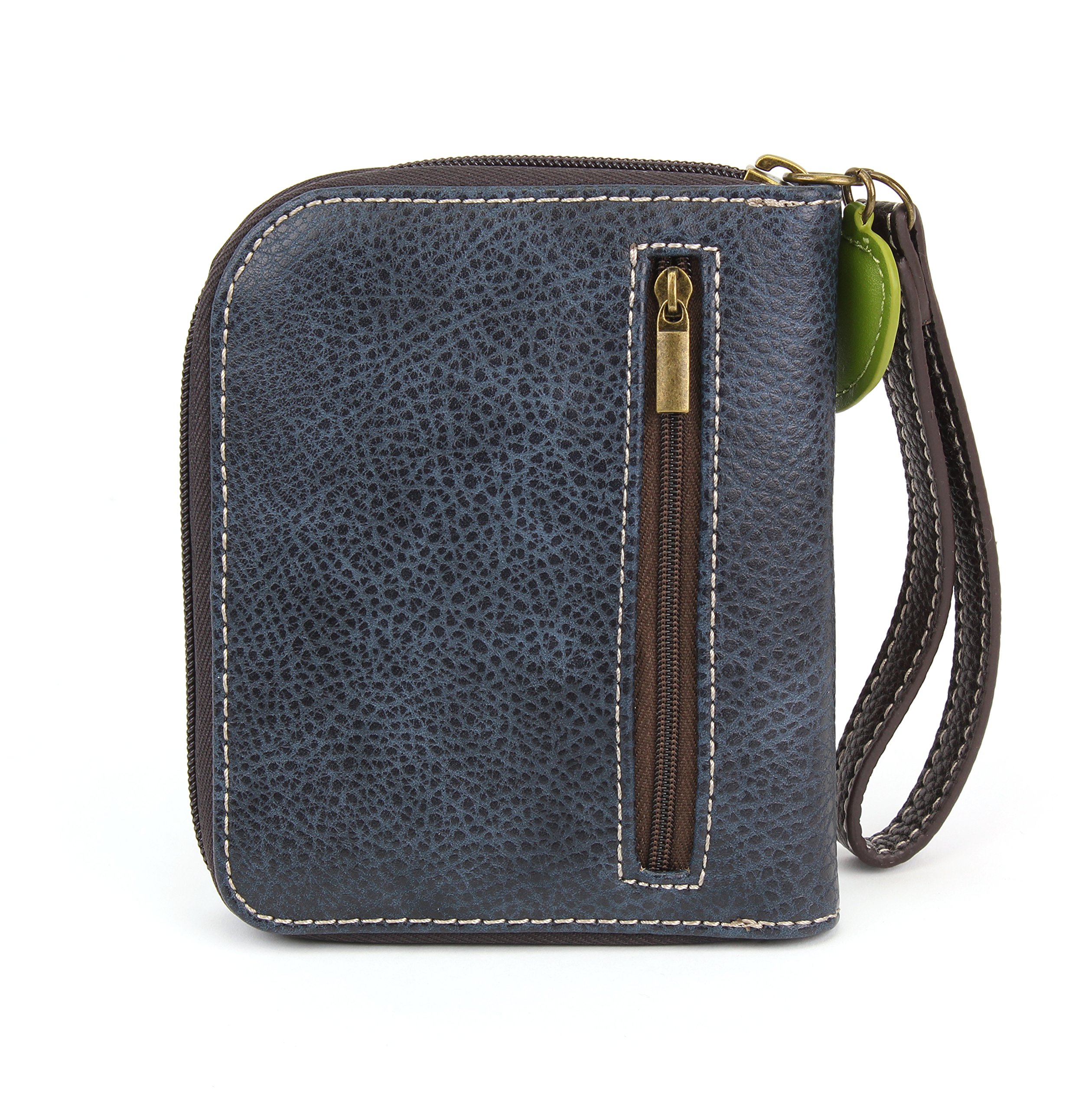 CHALA Women's Navy Blue Zip Around Wallet & Wristlet with 8 Credit Card Slots - Durable Coin Purse for Everyday Use, Travel, and Shopping