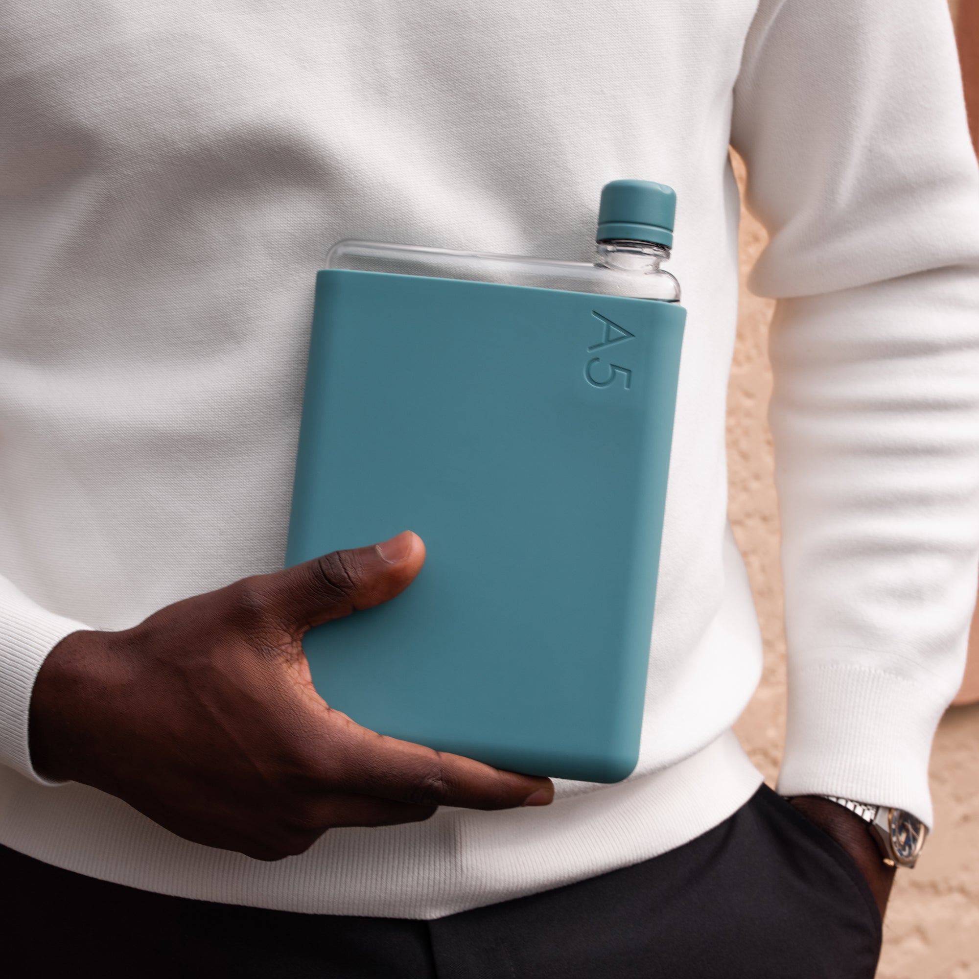 A5 Memobottle Slim Water Bottle - Eco-Friendly Reusable BPA-Free - Perfect for Office, Gym, Travel & Outdoor Activities