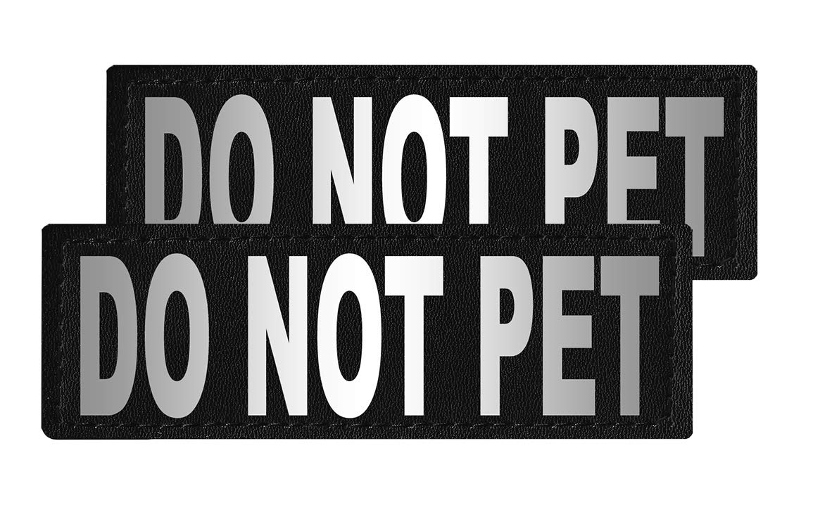 Dogline Do Not Pet Removable Velcro Patches - X-Small Size for Service Dogs, Training & Safety Awareness | Perfect for Vests, Harnesses & Backpacks