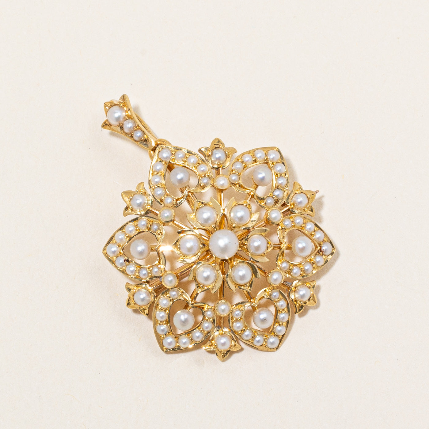 Vintage Modified Pearl Brooch & Pendant - Elegant Jewelry for Women, Gift for Mother, Bridal Accessories, Wedding, Party & Special Occasions