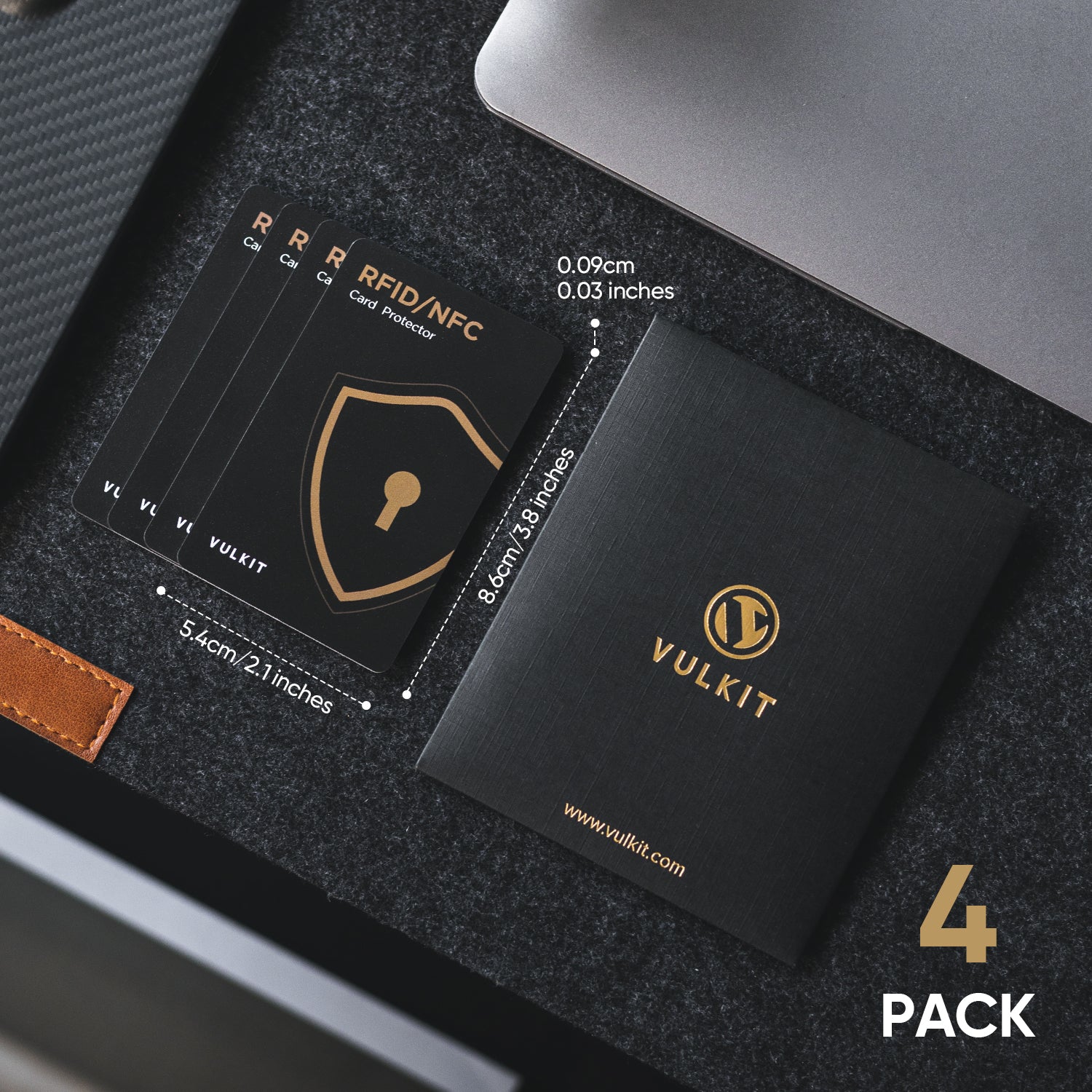 VCP100 RFID Blocking Cards - 2 Pack / 4 Pack - Protect Credit Cards from Electronic Theft - Perfect for Travel, Wallets & Everyday Security