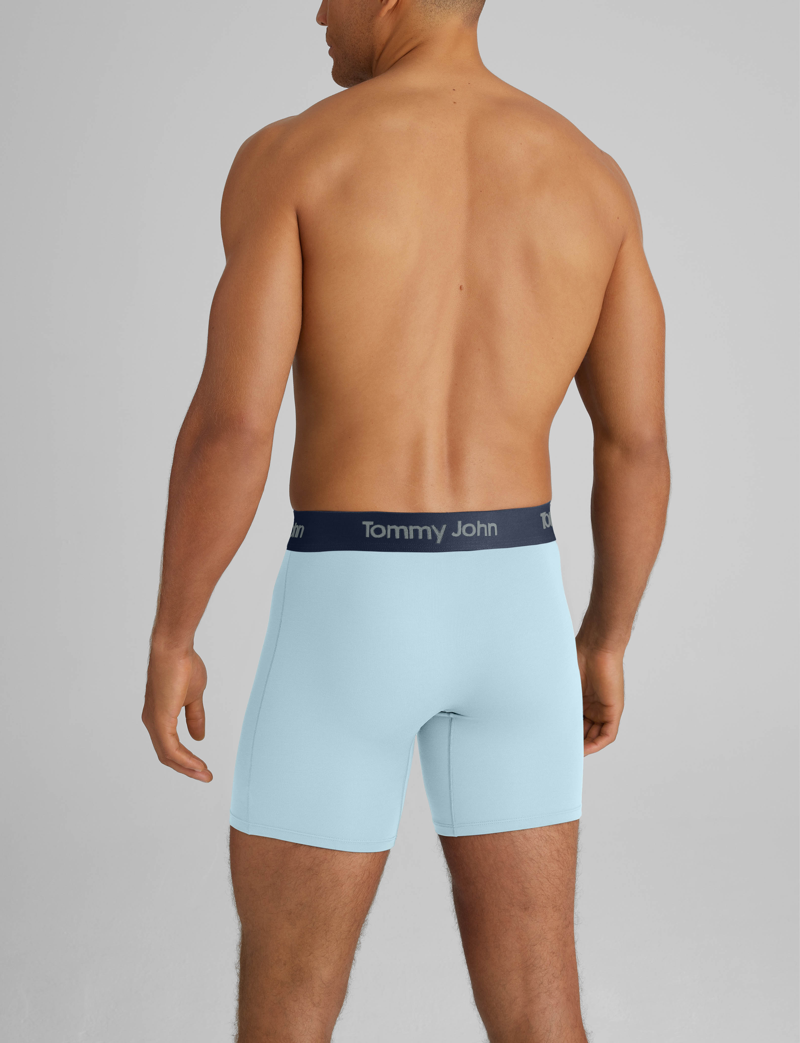 Second Skin Mid-Length Boxer Briefs for Men - 6 Pack (3 Pairs) - Ultra Soft Breathable Underwear for Everyday Comfort & Active Lifestyle
