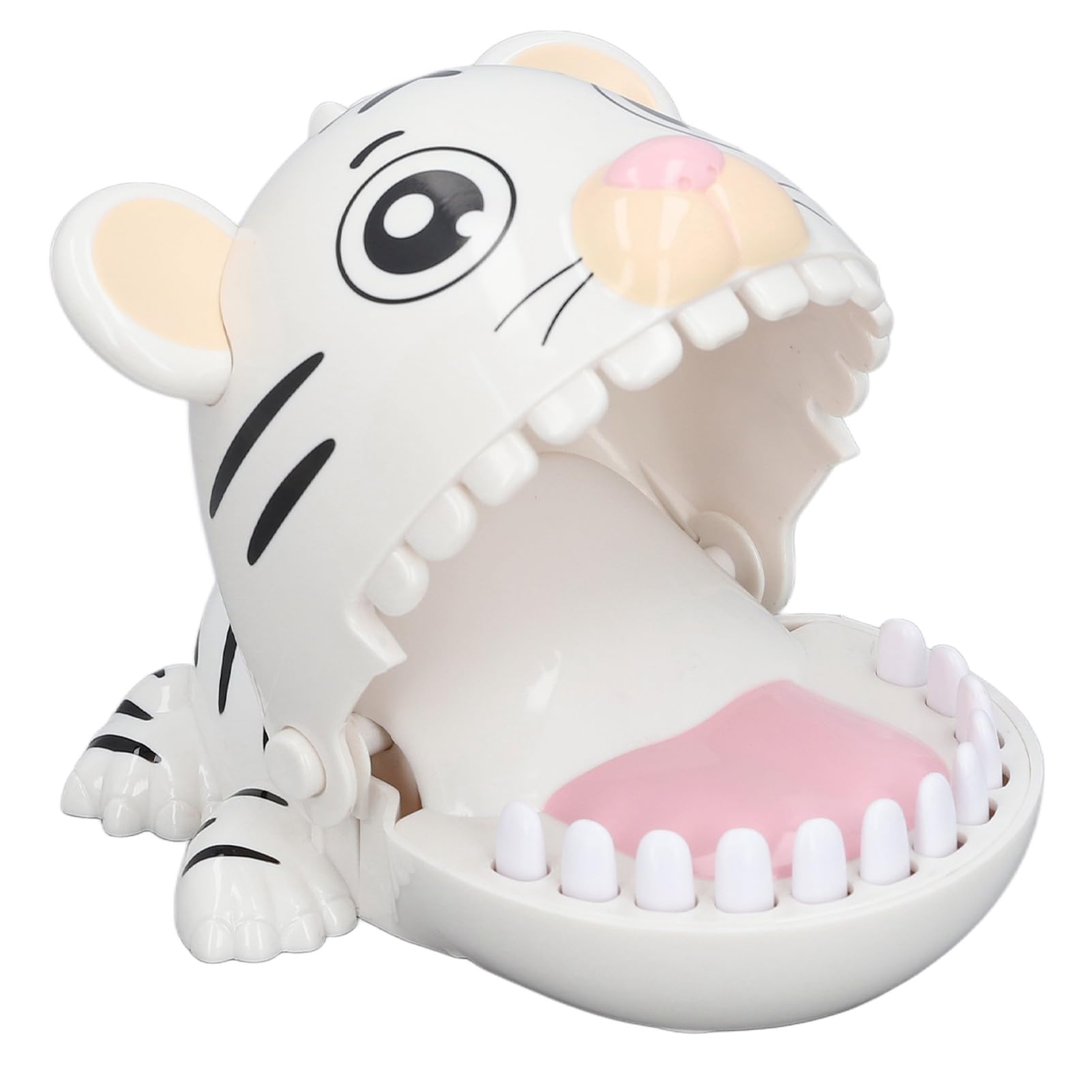 Interactive Cartoon Animal Dentist Teeth Toy with Rotating Wheel - Stress Relief & Anxiety Toy for Hand-Eye Coordination - Fun Biting Finger Toy for Kids (White) | Perfect for Sensory Play, Dental Education & Toddler Learning Activities