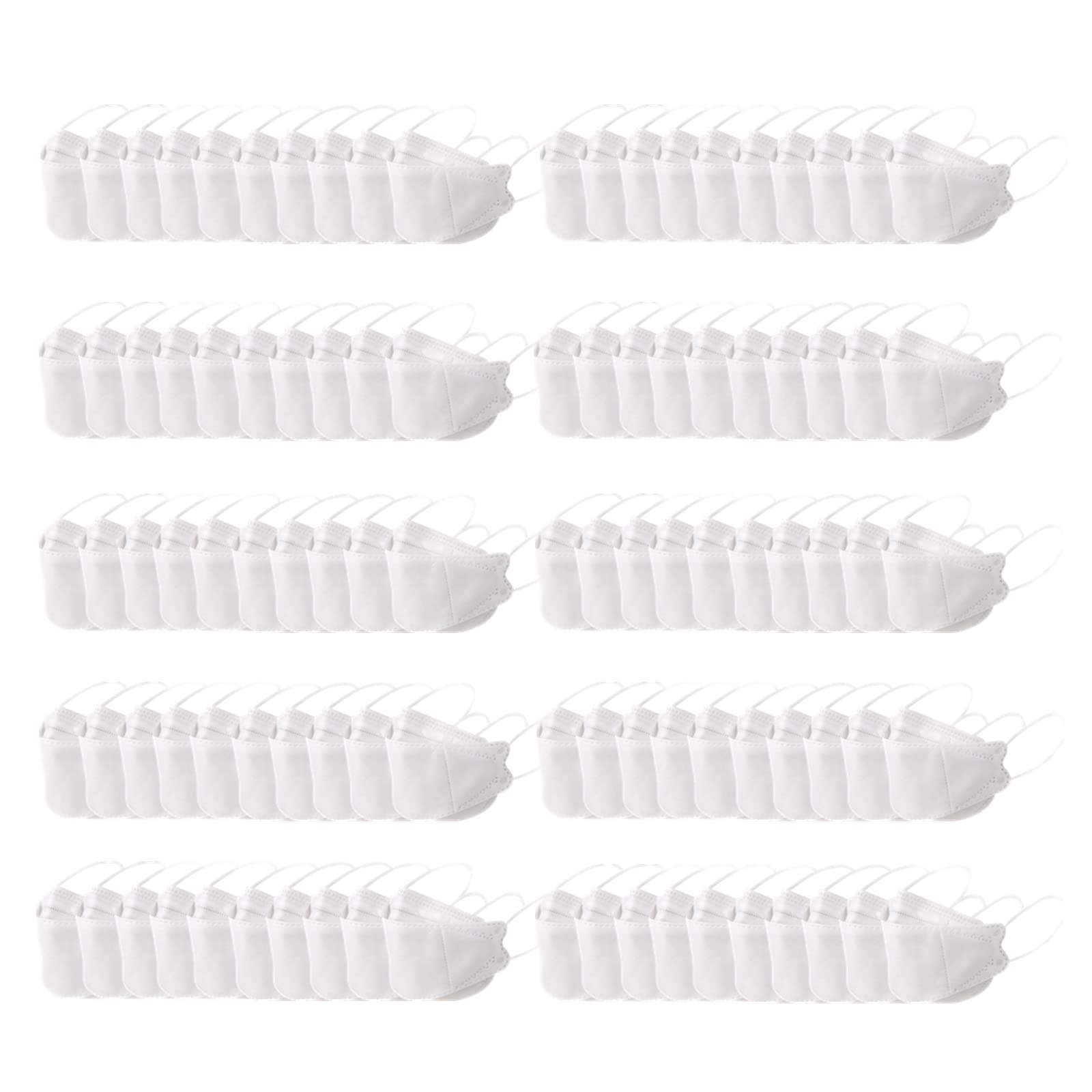 100 Pack KF94 Disposable Face Masks for Adults - 4-Layer Protection, Breathable & Comfortable - Ideal for Daily Use, Travel, and Public Safety