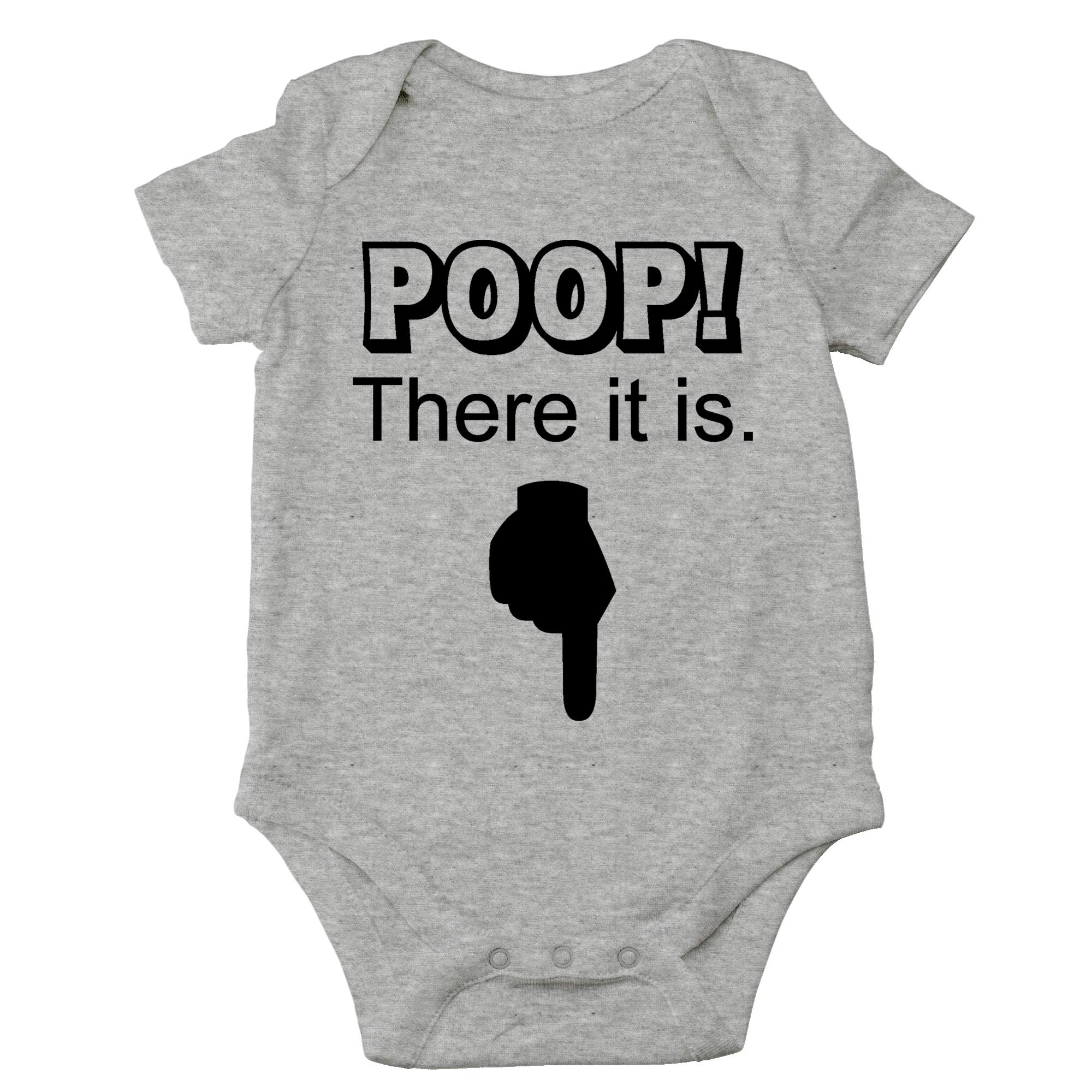 Funny Baby Bodysuit - 'Poop! There It Is' Humorous Unisex Infant Romper for Boys & Girls | Soft & Comfortable Outfit for Playtime, Parties & Photo Shoots