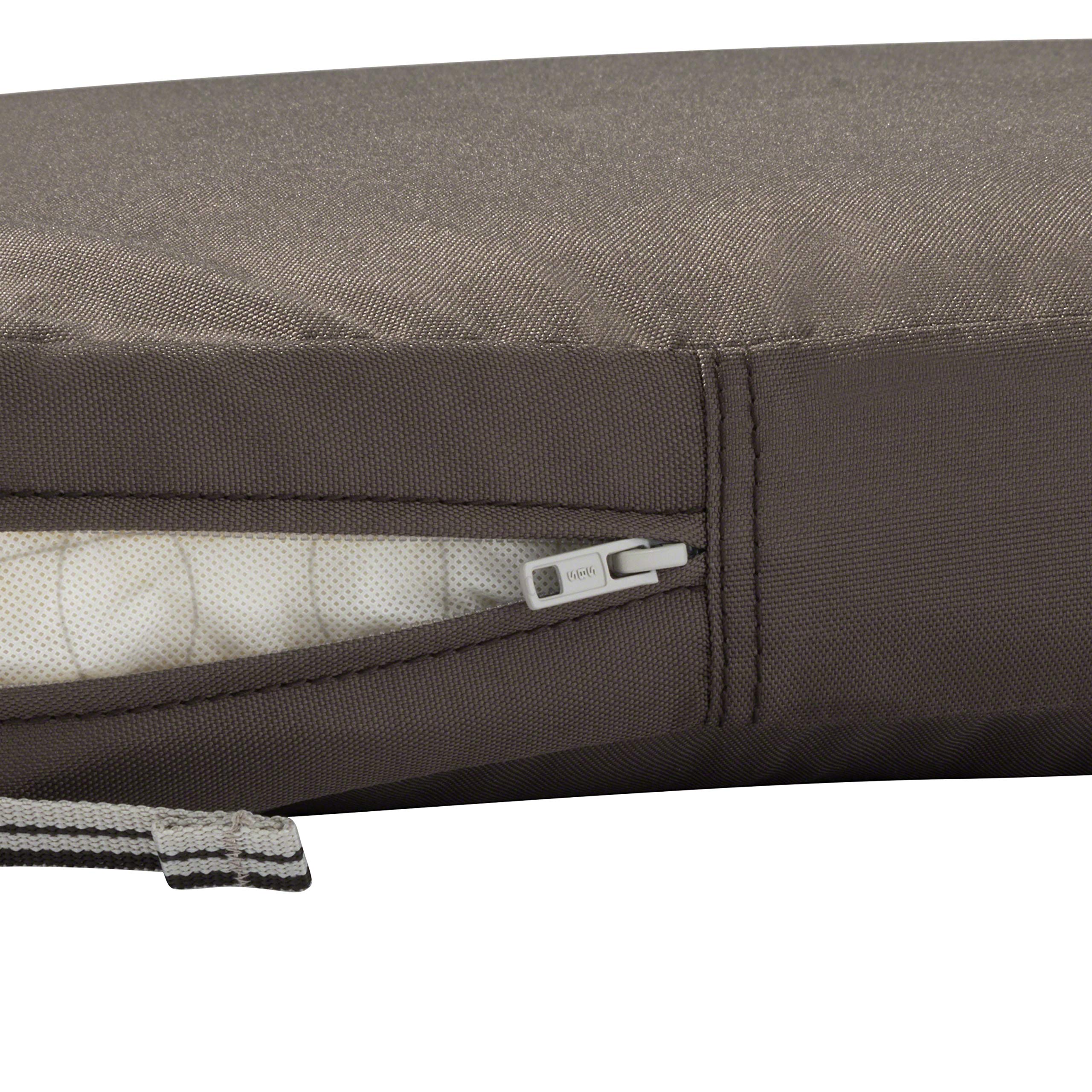 Classic Accessories 62-024-TAUPE-EC Ravenna Outdoor Loveseat Back Cushion - Dark Taupe, 1-Pack - Waterproof & UV Resistant for Patio, Deck, and Garden Furniture Comfort